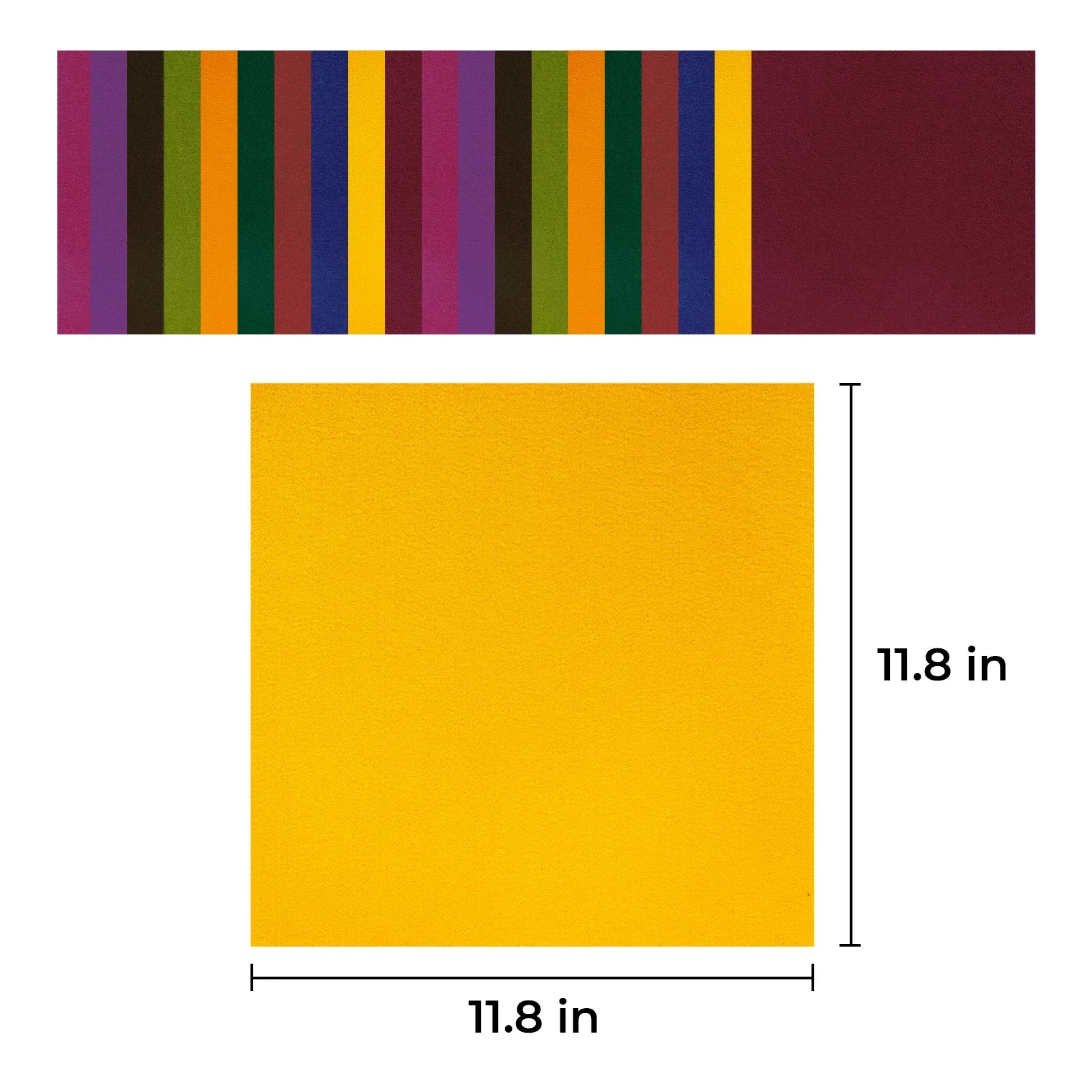 1 mm 10-Farben Duo-Filzstoff-Quadrate (20 Stk.) - Image 4