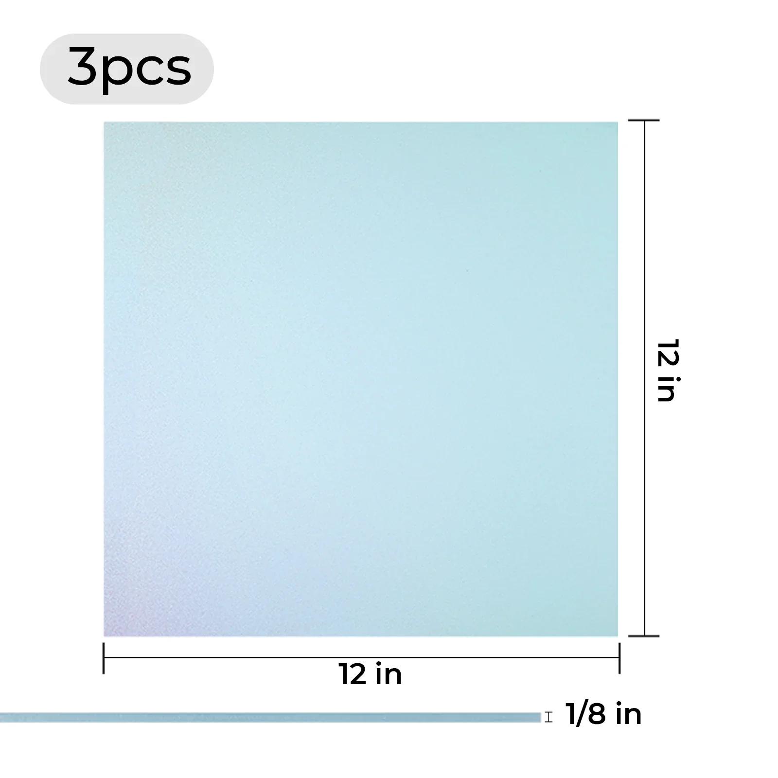 3mm Perlmutt Glitter Blassblau Acrylplatte Plexiglas (3 Stk.) - Image 3