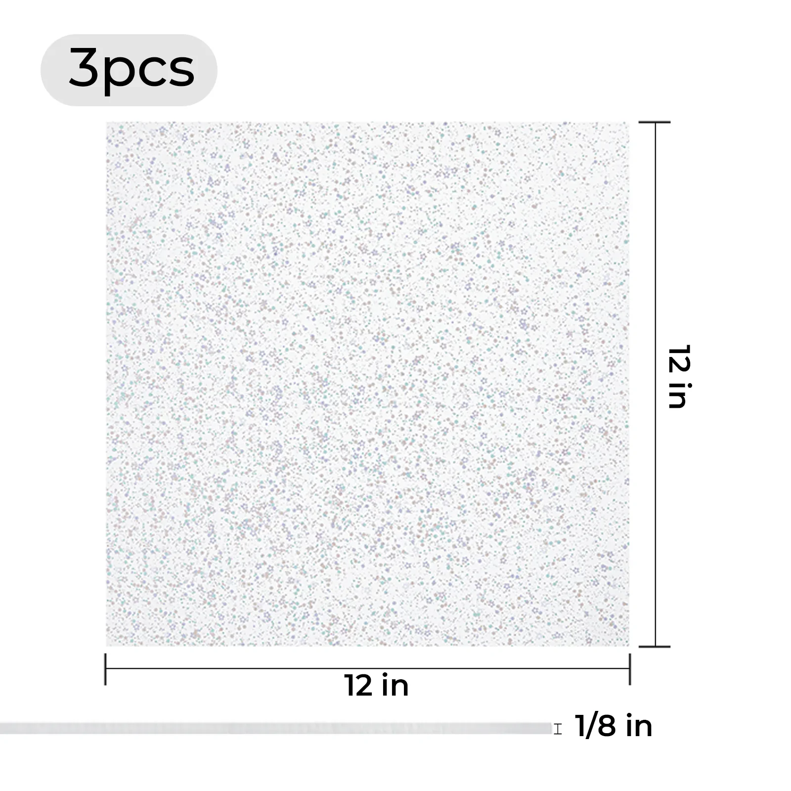 3 mm Blumen Lila Grüne Glitter-Punkte Acrylplatte Plexiglas (3 Stk.) - Image 4