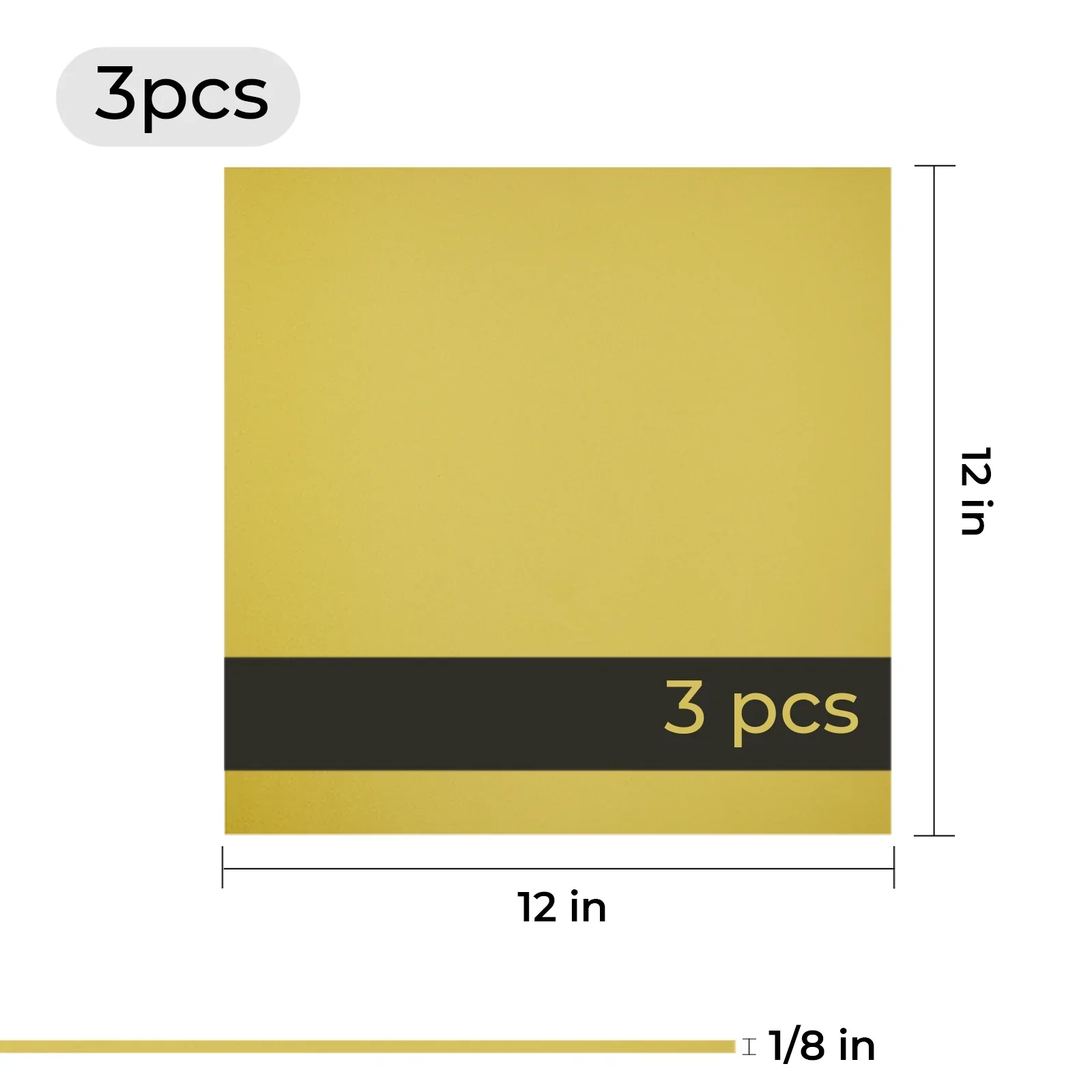 0,32 cm Gold zu Schwarz Zwei-Ton Acrylplatte für Diodenlaser-Schneiden (3 Stück) - Image 3