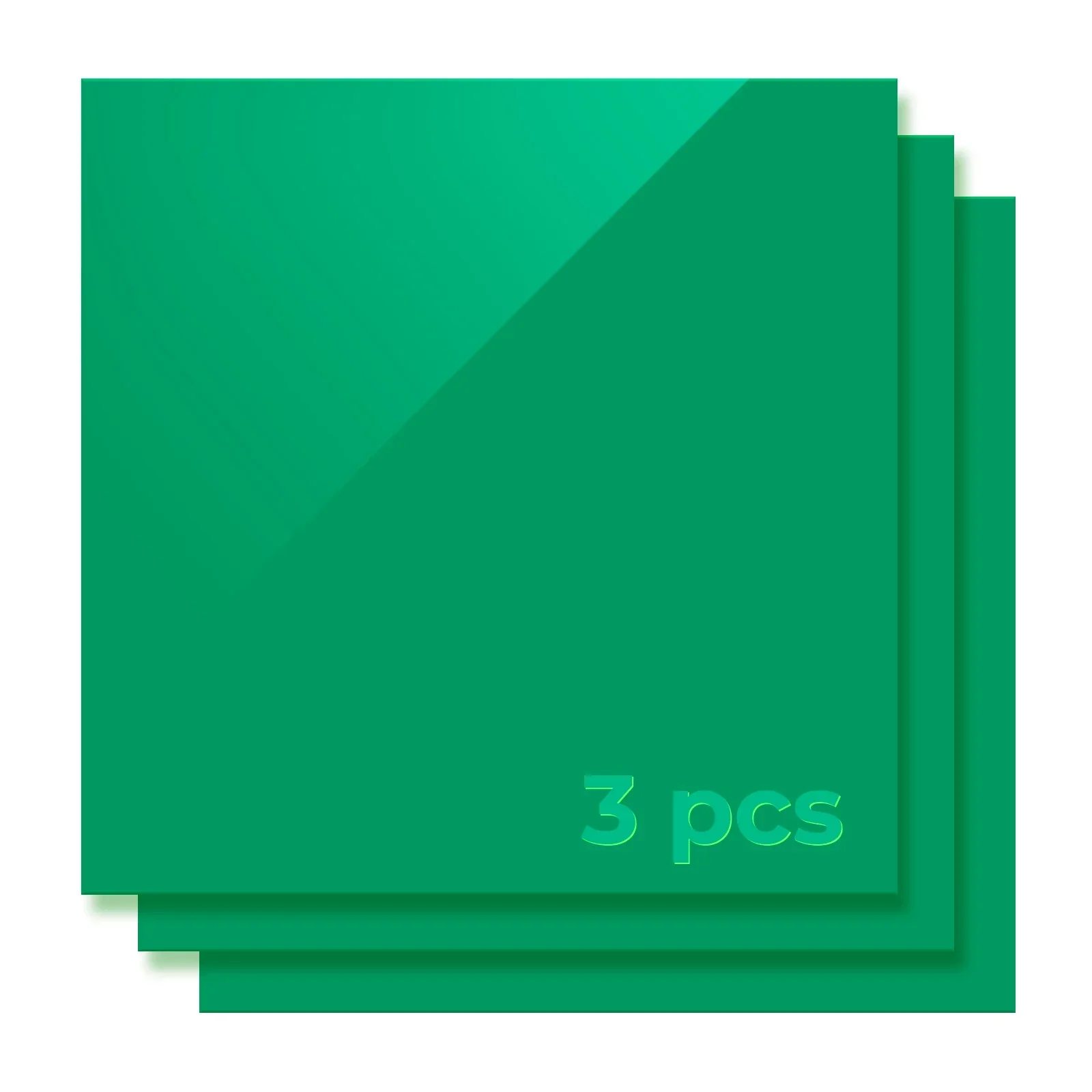 3 mm grünes, opakes, glänzendes Acrylglas-Plexiglas für Diodenlaserschneiden (3 Stück) - Image 3