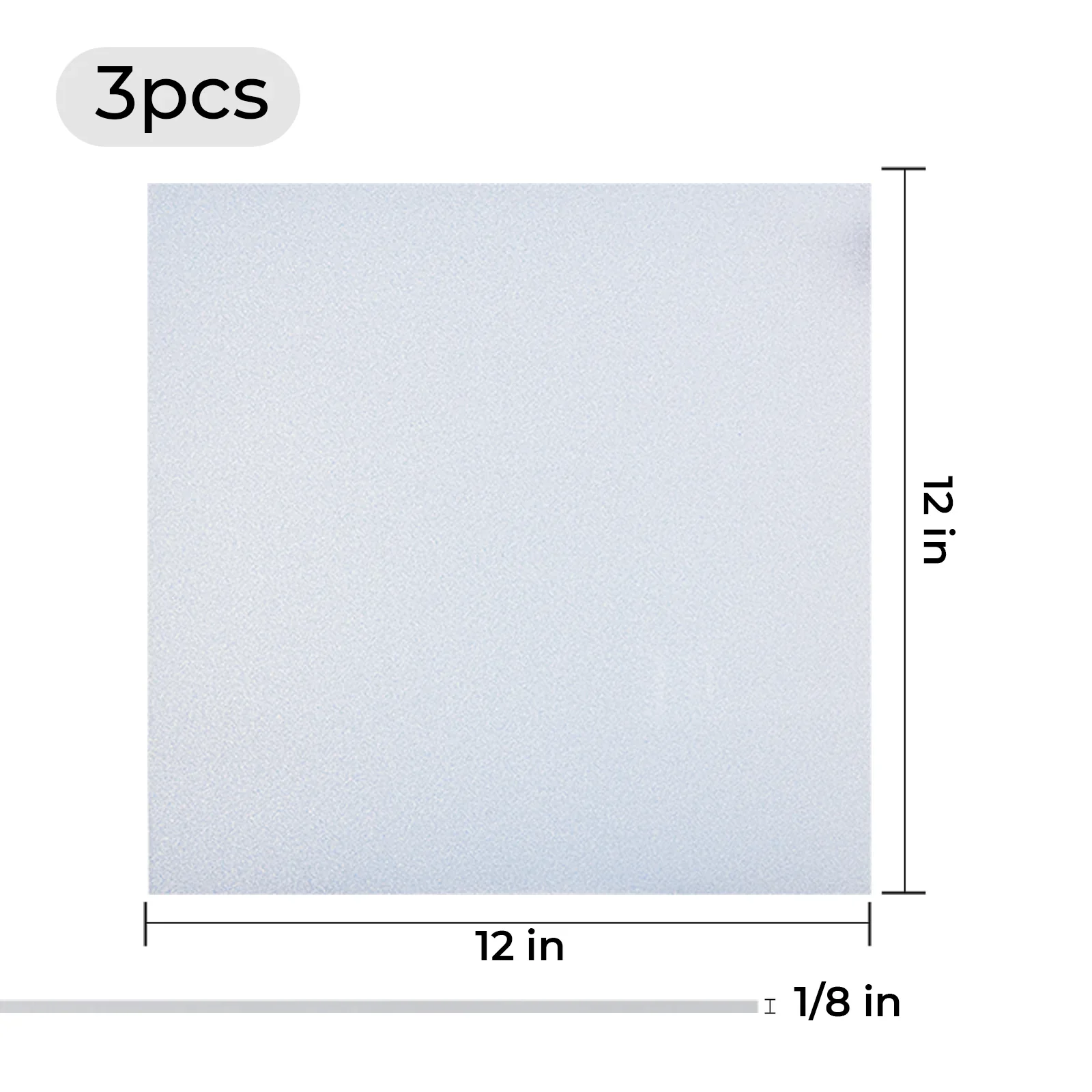 3 mm Perlmutt Glitter Weiß Acrylplatte Plexiglas (3 Stk.) - Image 3
