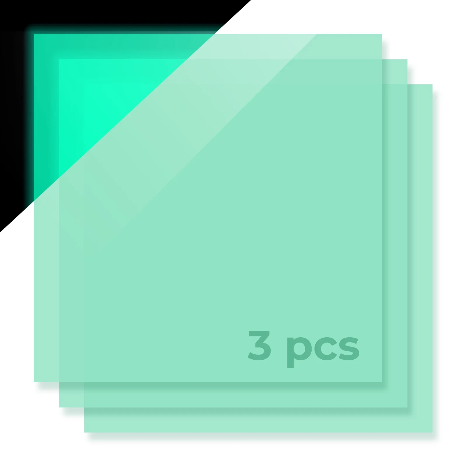 3 mm grün-türkis im Dunkeln leuchtende Acrylplatte Plexiglas (3 Stk.) - Image 5