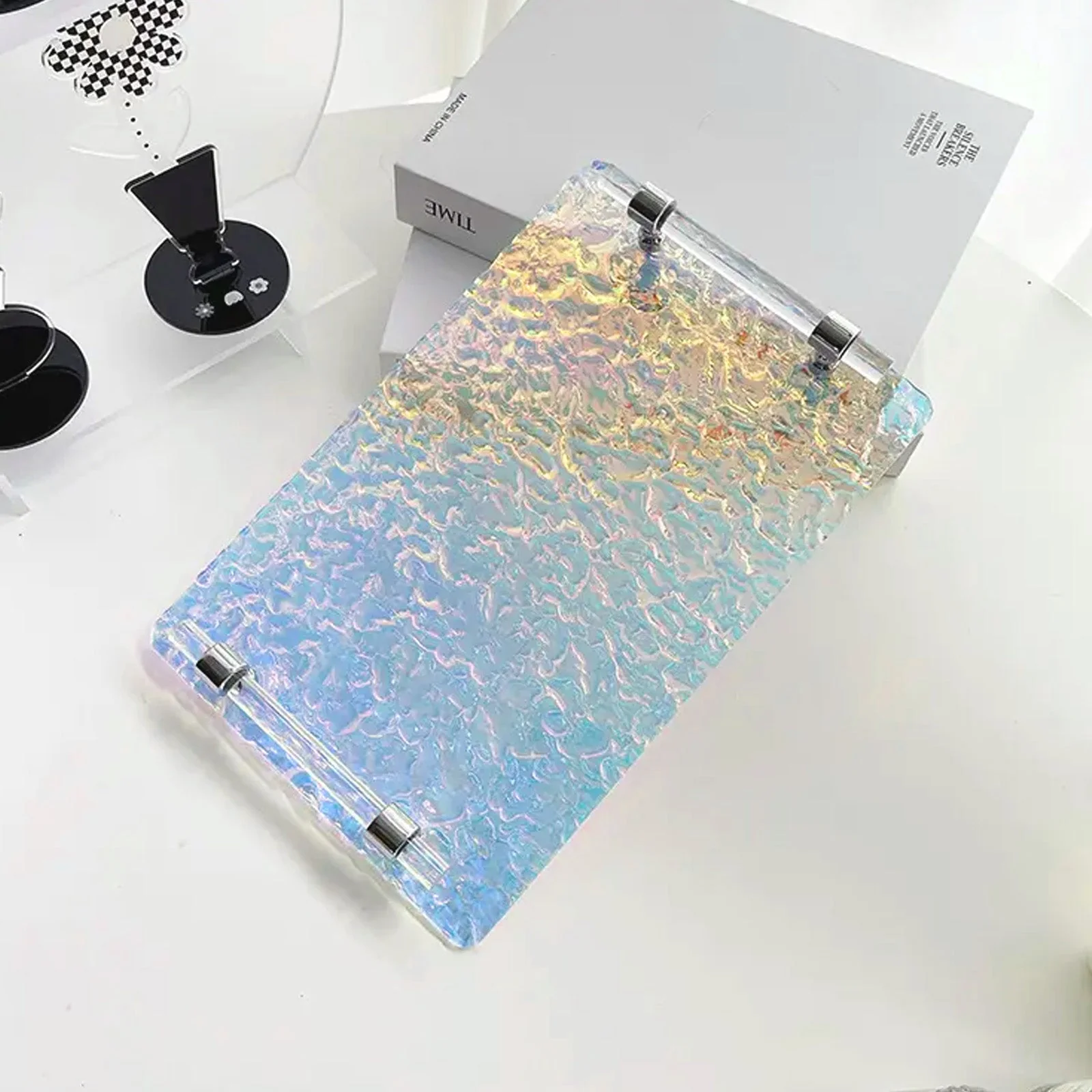 3 mm schillernde transparente blaue Folie Wasser Ripple Acryl Plexiglas (3 Stk.) - Image 2