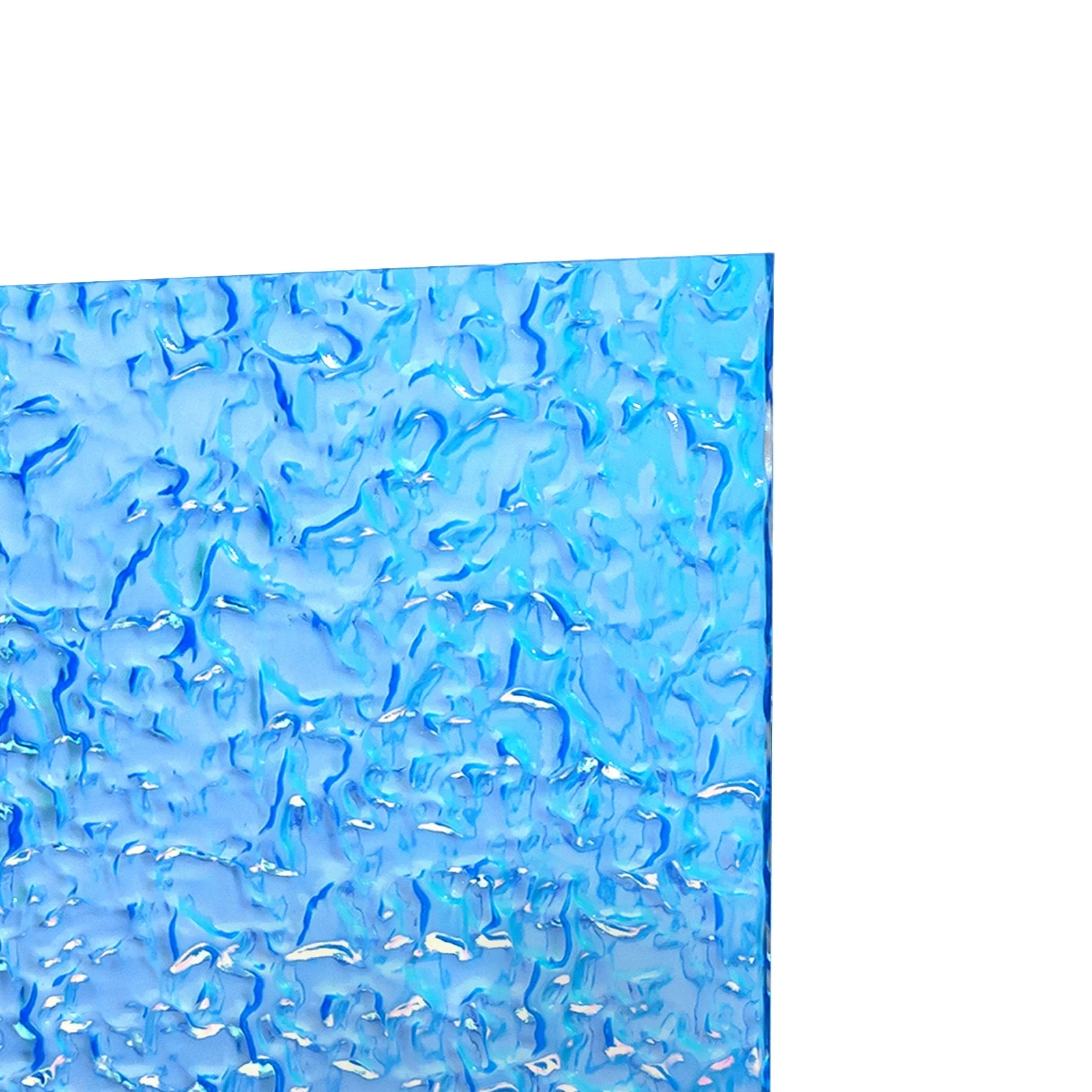 3 mm schillernde transparente blaue Folie Wasser Ripple Acryl Plexiglas (3 Stk.) - Image 4