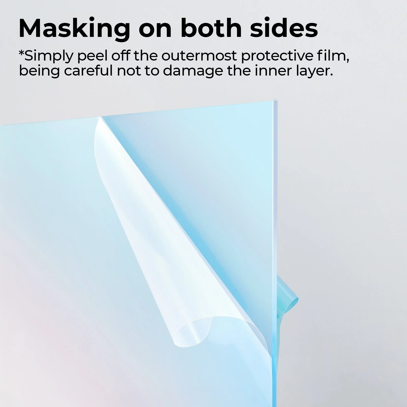3 mm Klar schillernd Transparent Blau Folie Mattiert Acryl Plexiglas (3 Stk.) - Image 4