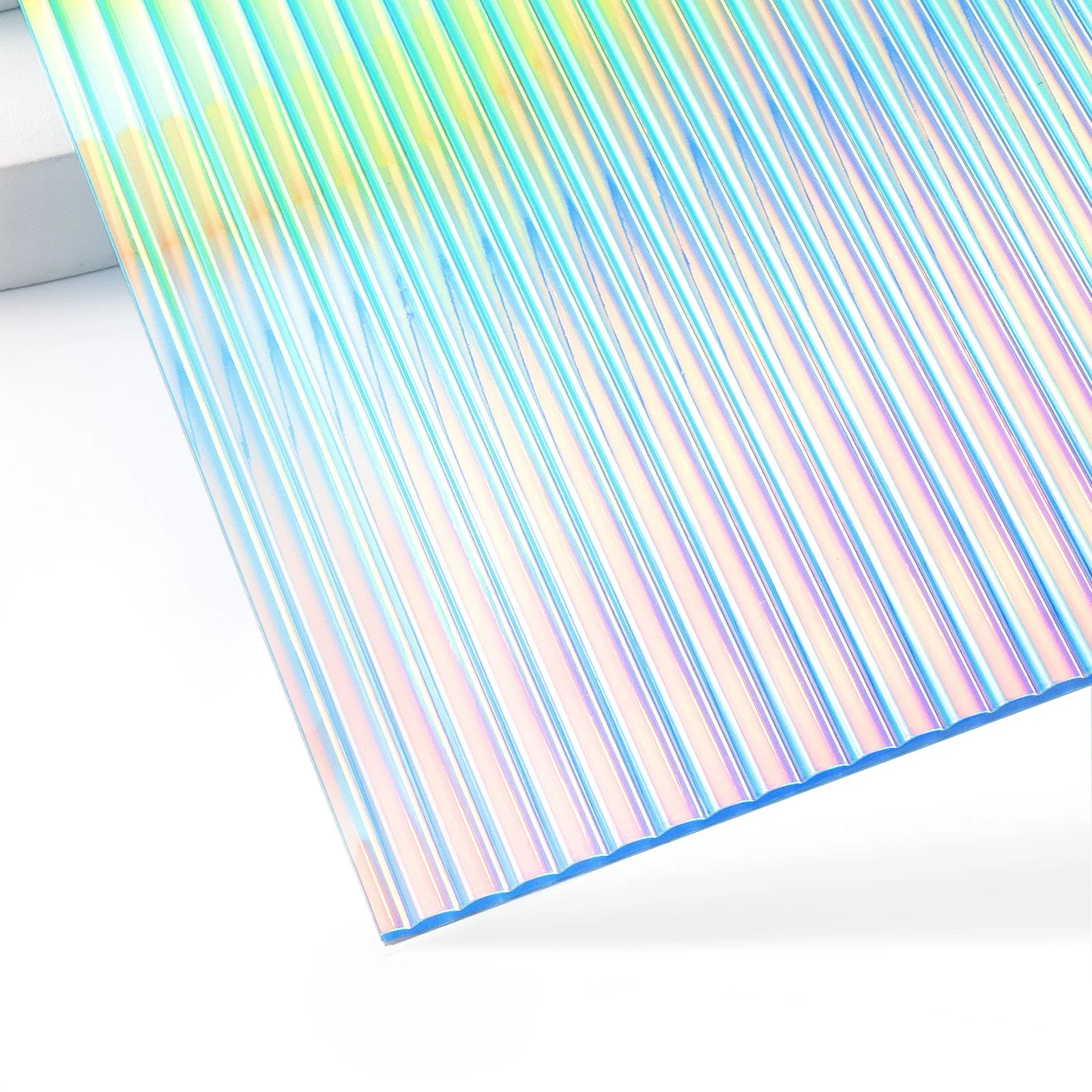3 mm schillerndes blau gestreiftes transparentes Acrylplexiglas (3 Stk.)