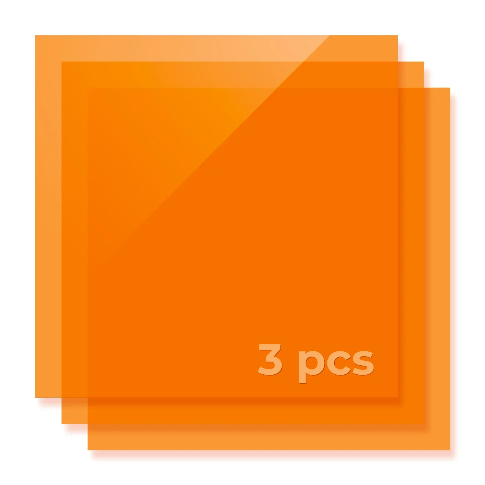 3mm Orange Transluzentes glänzendes Acrylglasblatt (3 Stk.) - Image 4