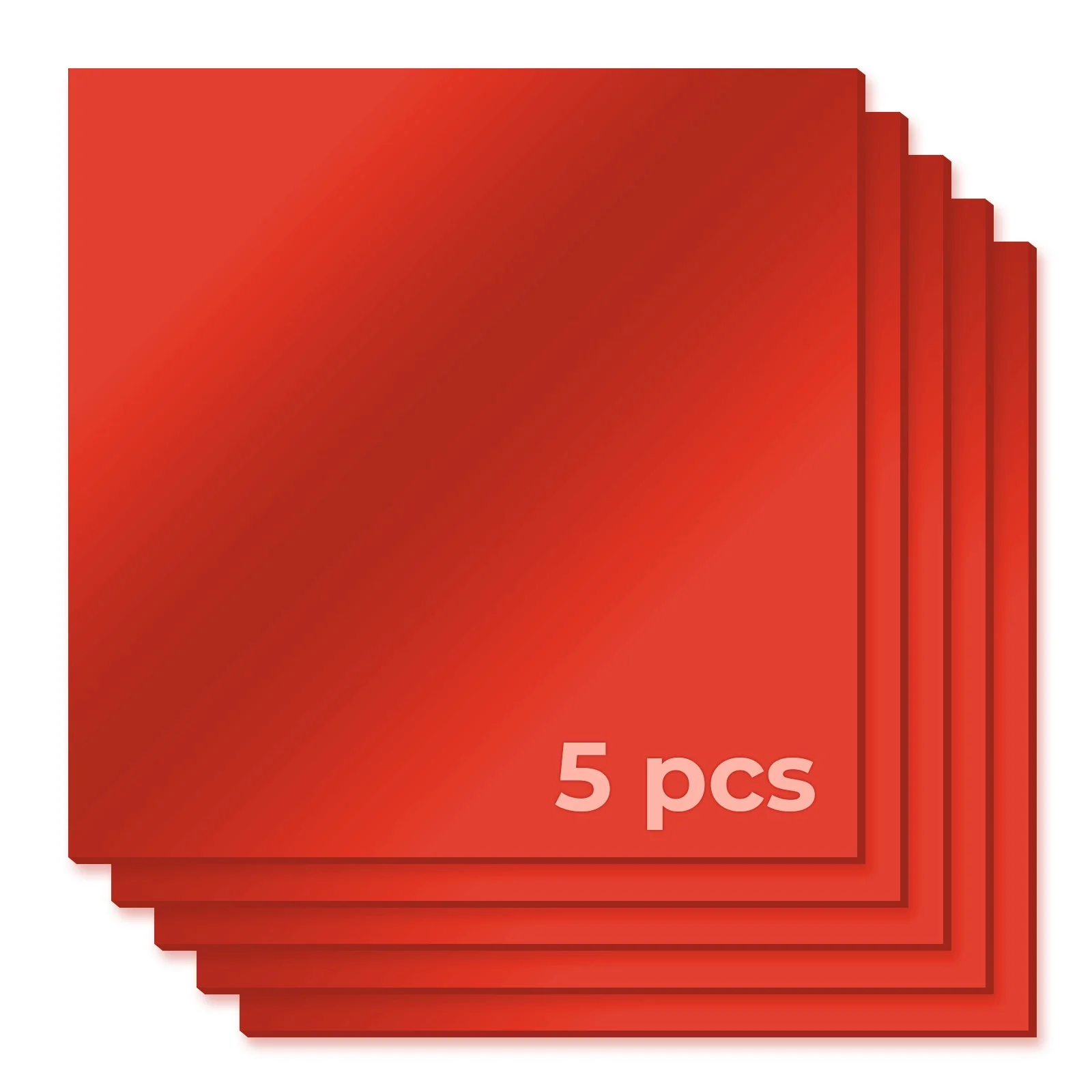 3 mm Blassrote Spiegel-Acrylplatte (5 Stk.) - Image 3
