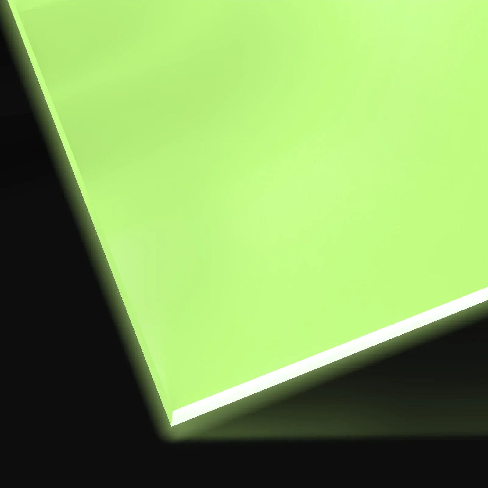 3 mm blassgelbe im Dunkeln leuchtende Acrylplatte Plexiglas (3 Stk.)