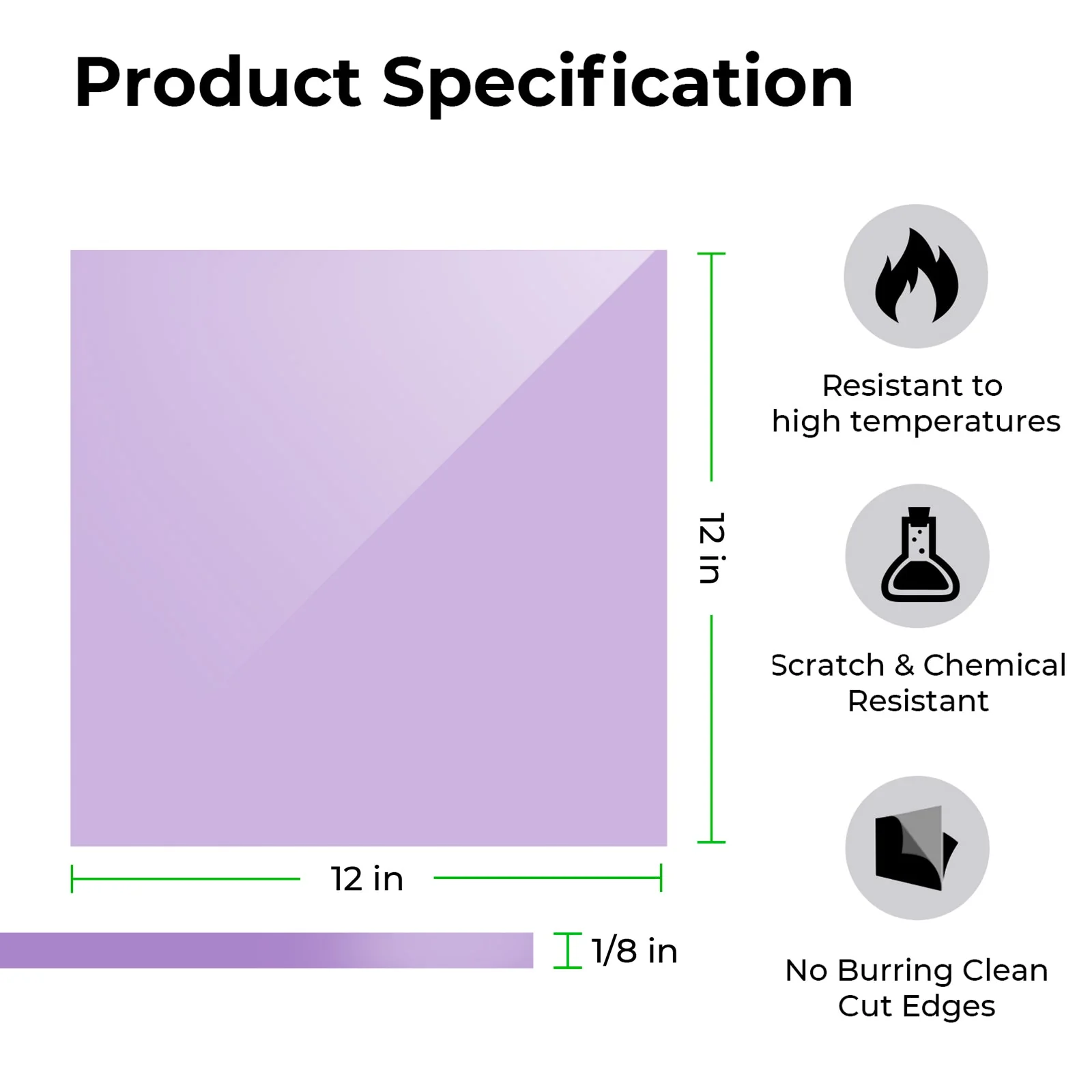 3 mm Pastellviolett Acrylglasplatte (3 Stk.) - Image 3