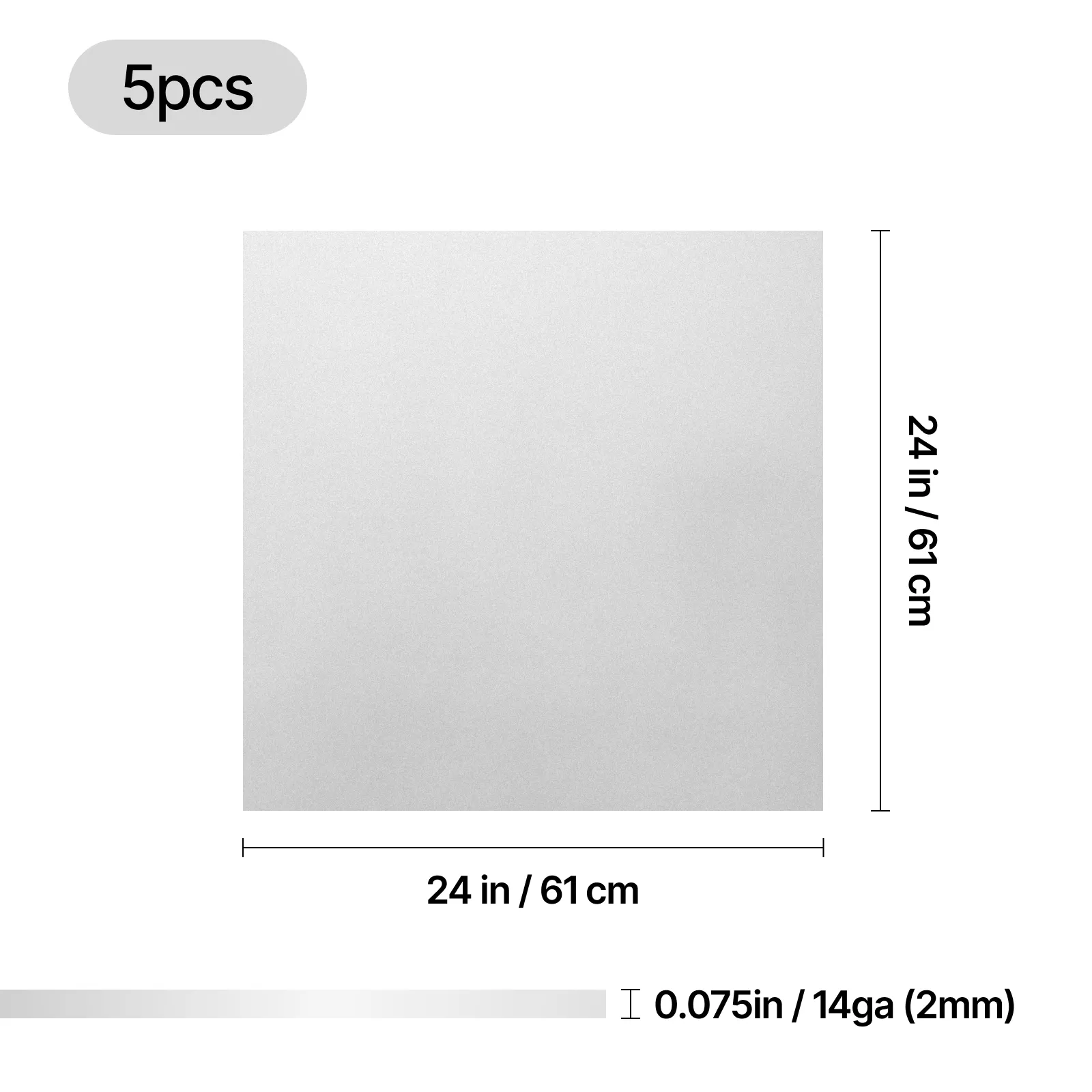 60 × 60 × 0,2 cm Q235 Kohlenstoffstahlblech (5 Stück) - Image 3