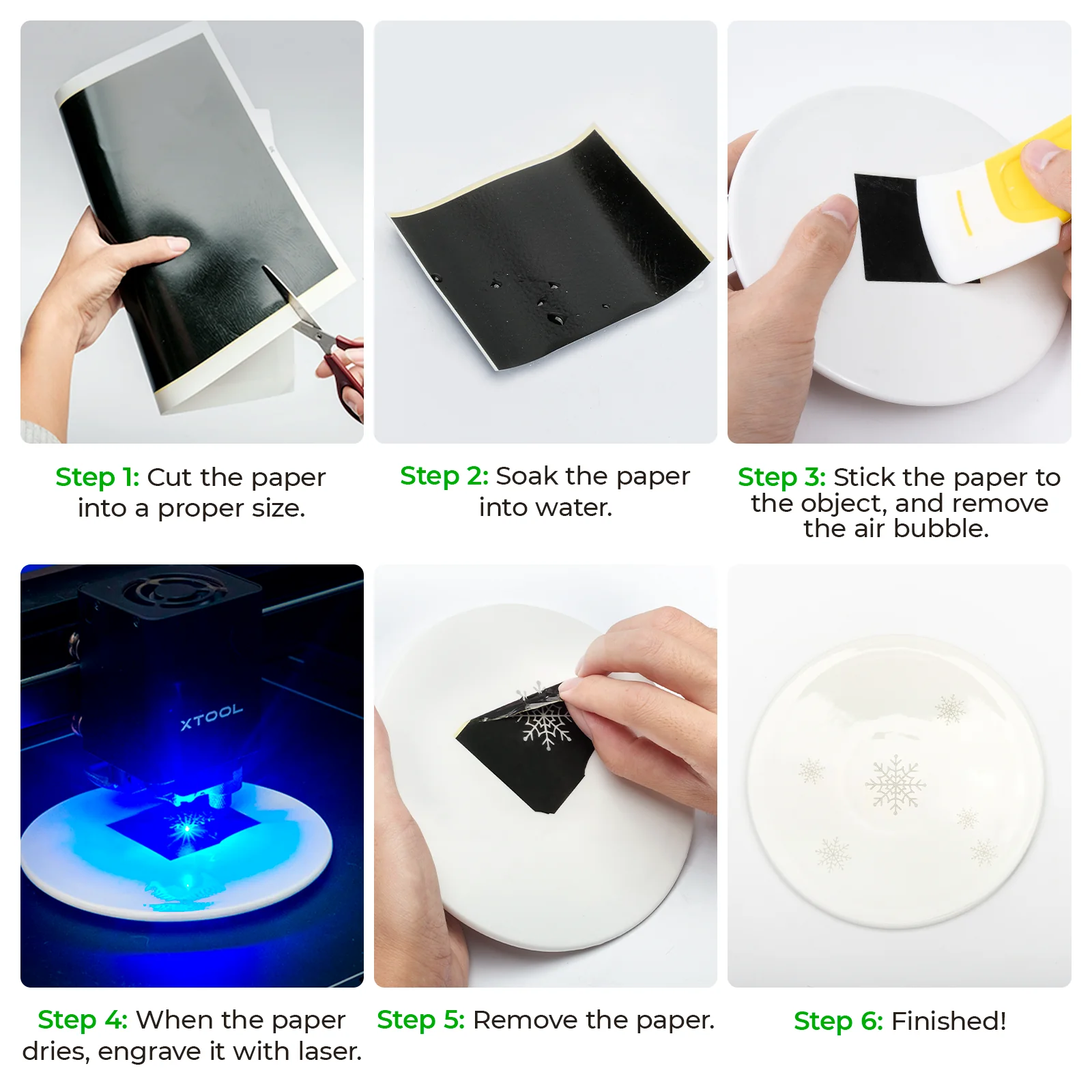 Schwarzes und blaues Lasergravur-Beschriftungspapier (4 Stk.) - Image 5