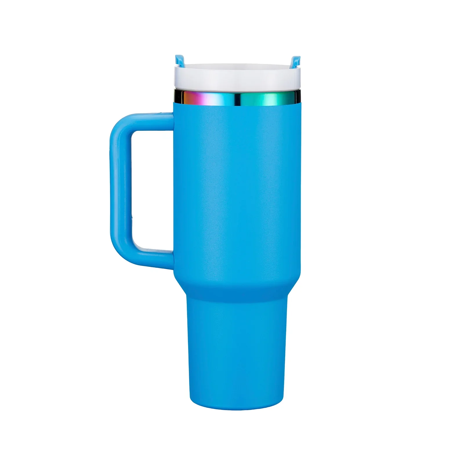 Tiefblau bis irisierender Edelstahl-Tumbler mit abnehmbarem Griff (40 oz)