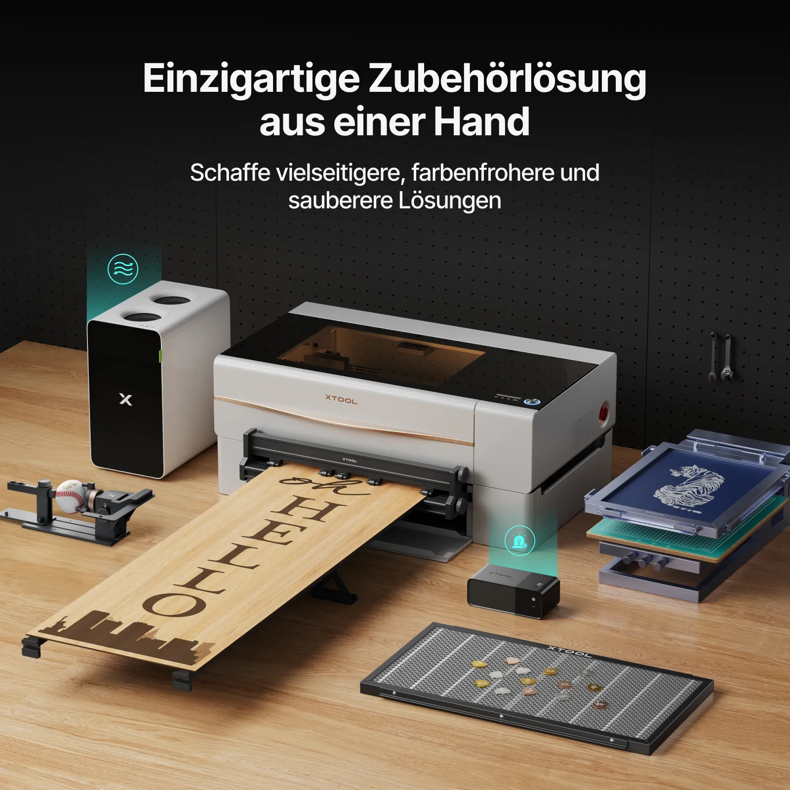 xTool P2S 55W Desktop CO2 Laser Cutter - Image 3
