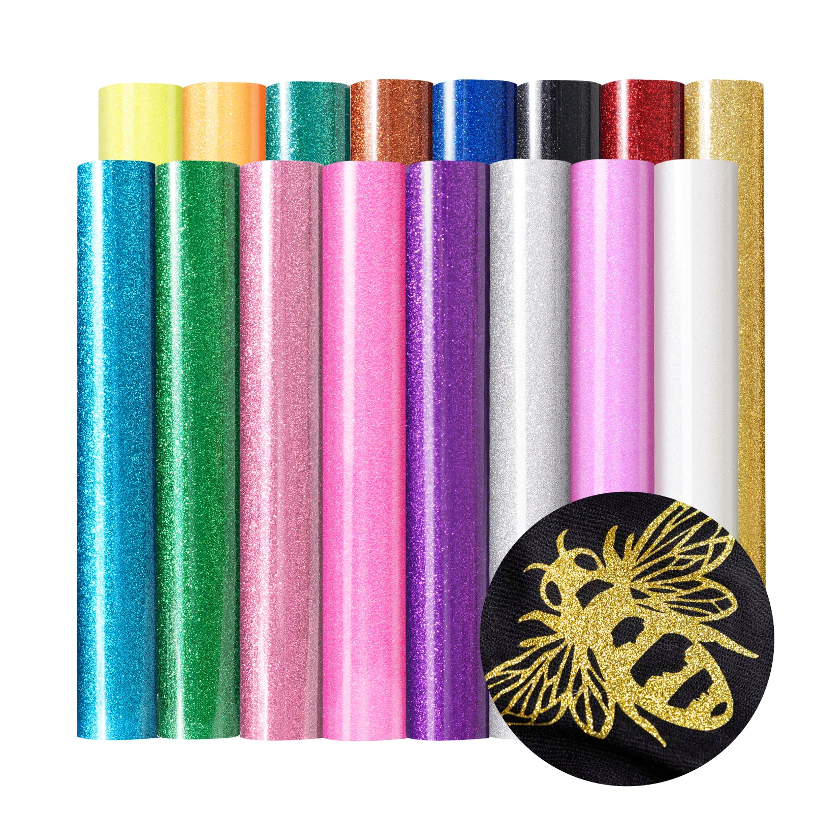 Glitzer-Heat-Transfer-Vinyl (16 Stk.)