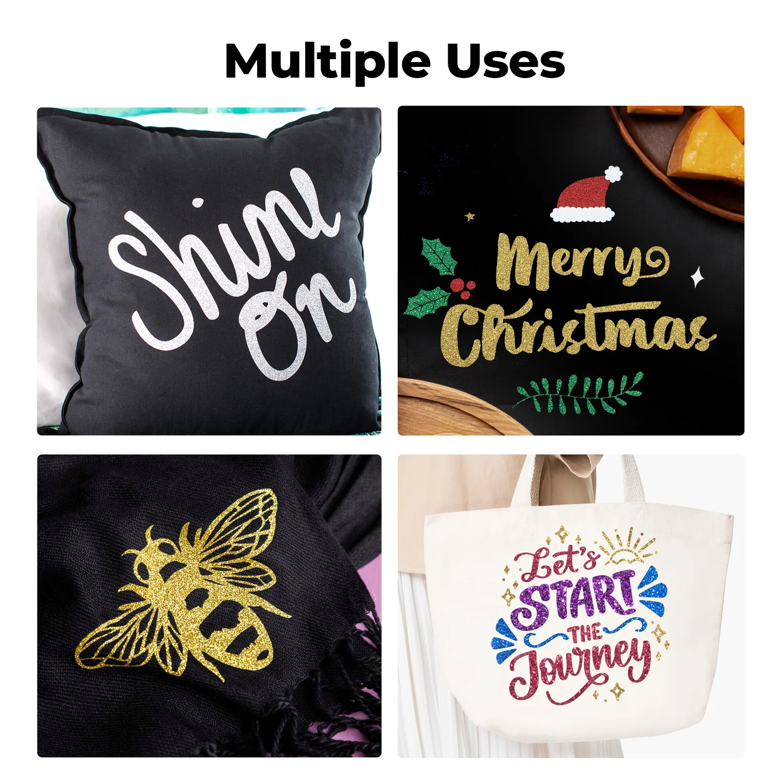 Glitzer-Heat-Transfer-Vinyl (16 Stk.) - Image 2