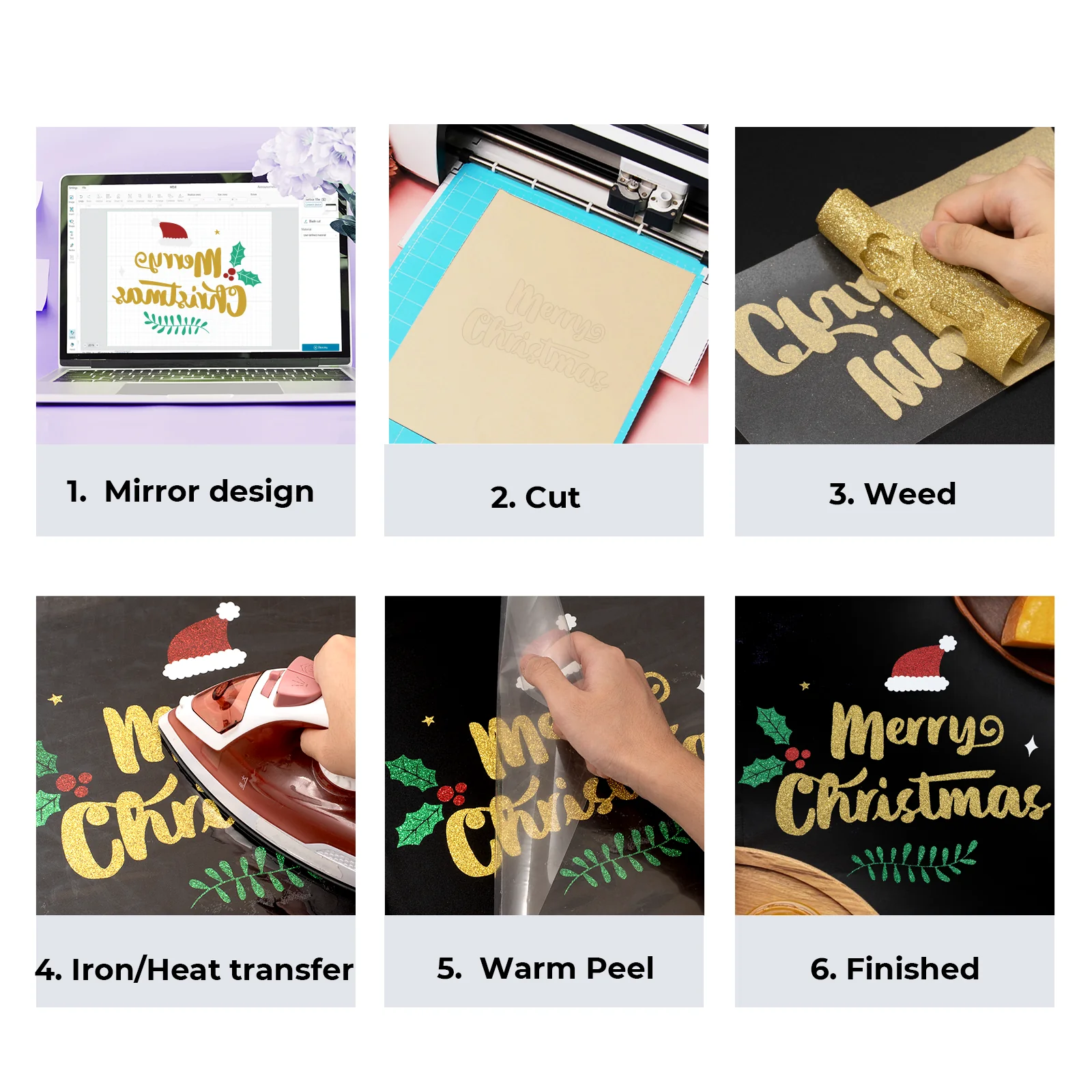 Glitzer-Heat-Transfer-Vinyl (16 Stk.) - Image 5