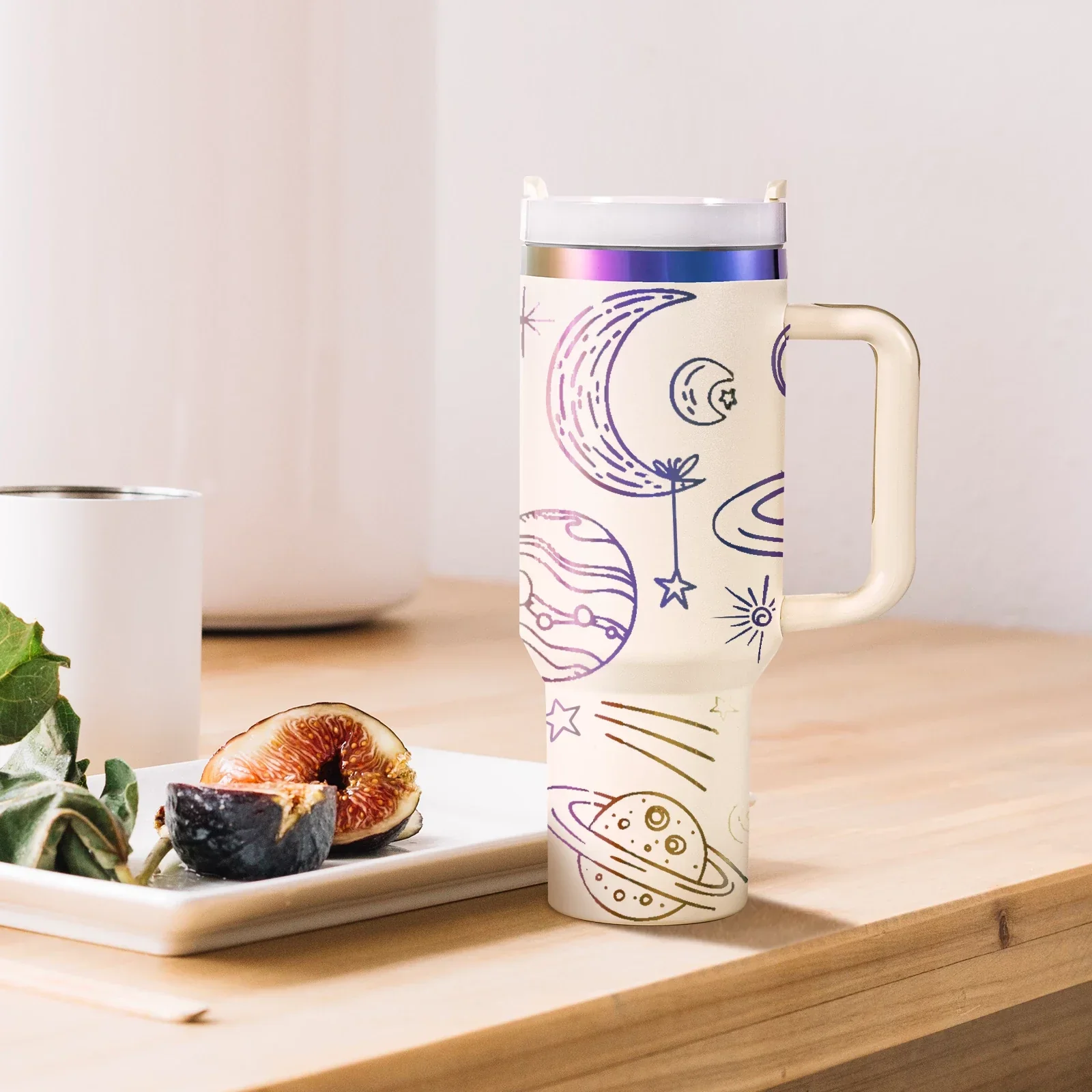 40oz Edelstahl-Tumbler mit Henkel, leuchtet im Dunkeln - Image 16
