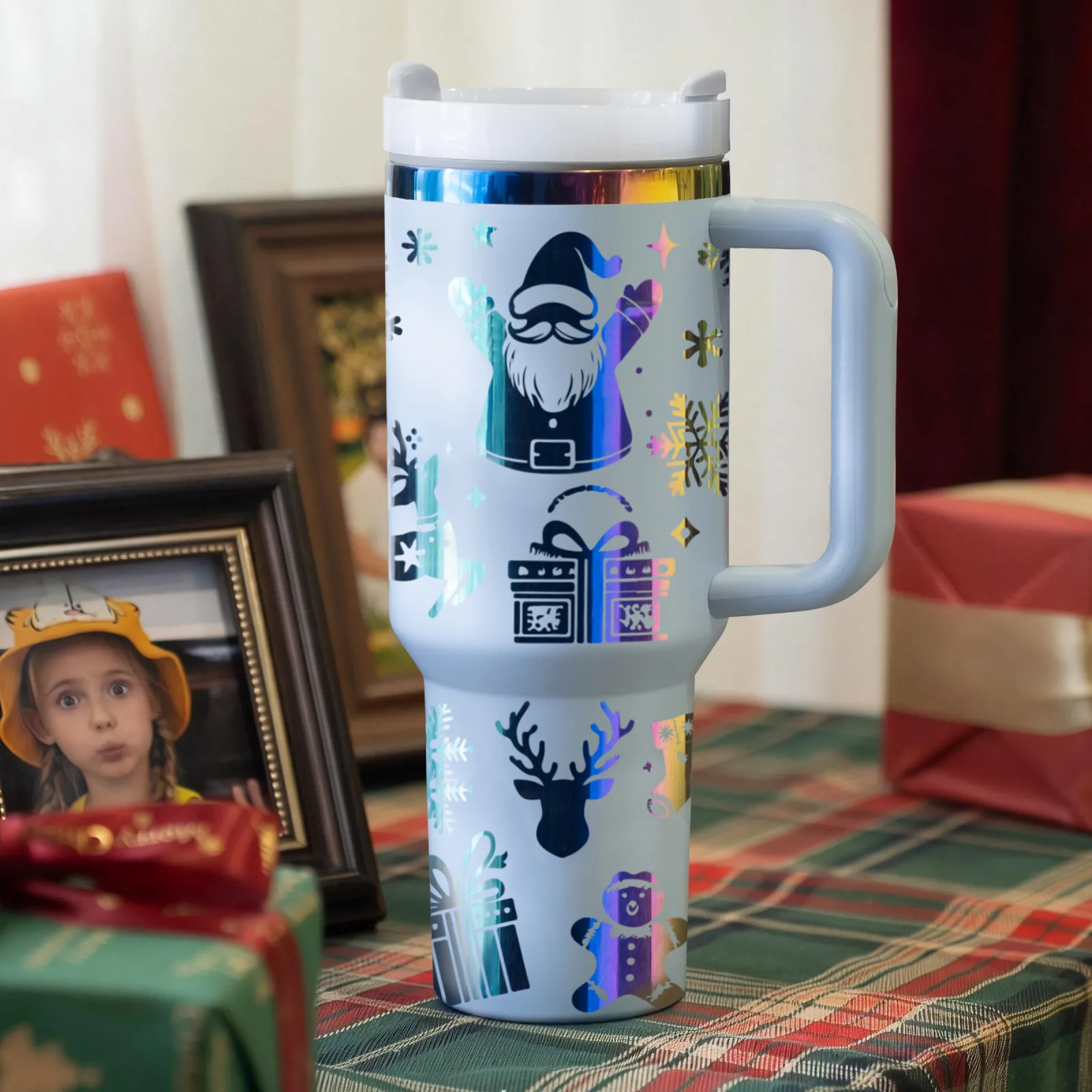 40oz Edelstahl-Tumbler mit Henkel, leuchtet im Dunkeln - Image 22