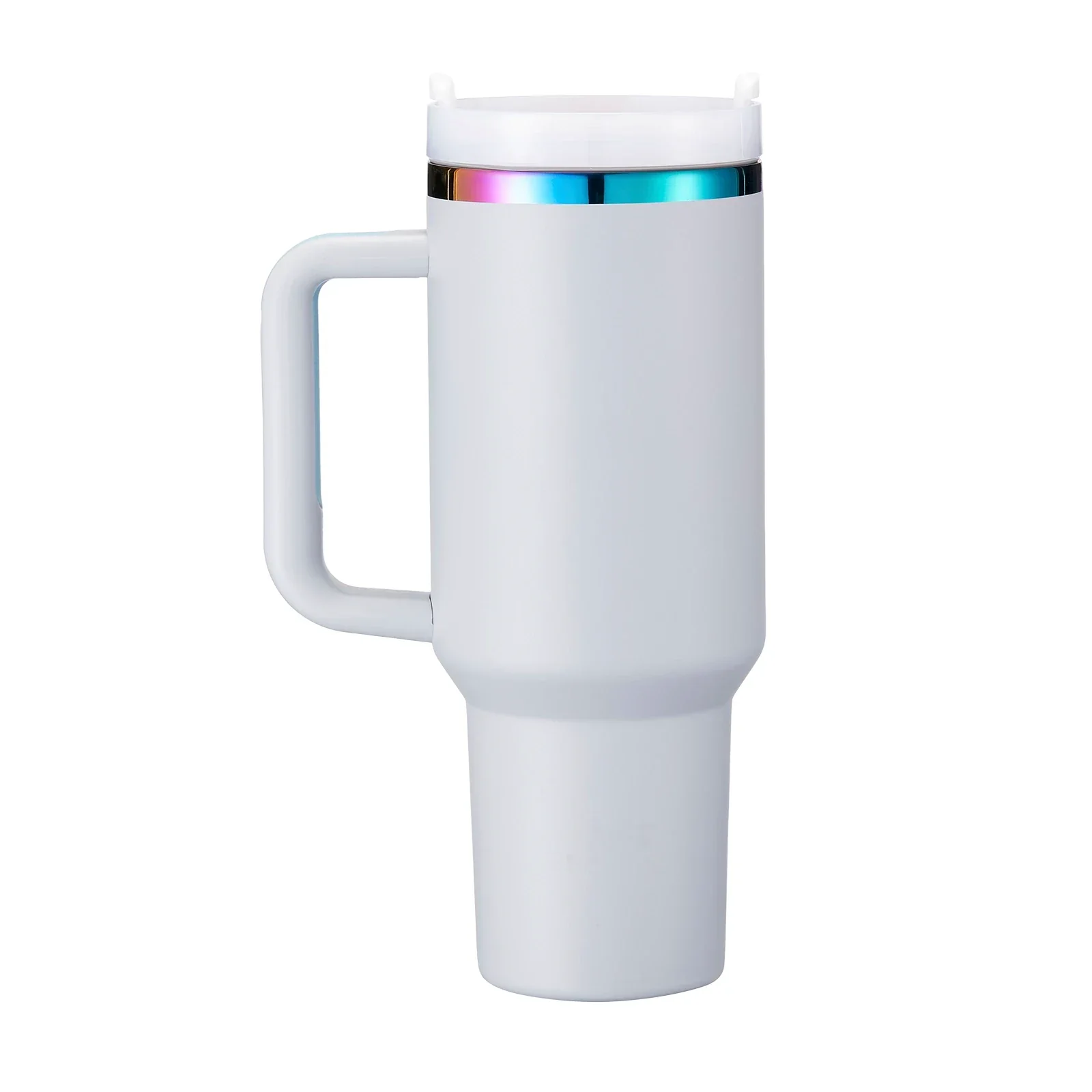 Hellblau-Grau bis Irisierend Edelstahl-Tumbler mit abnehmbarem Griff (40 oz)