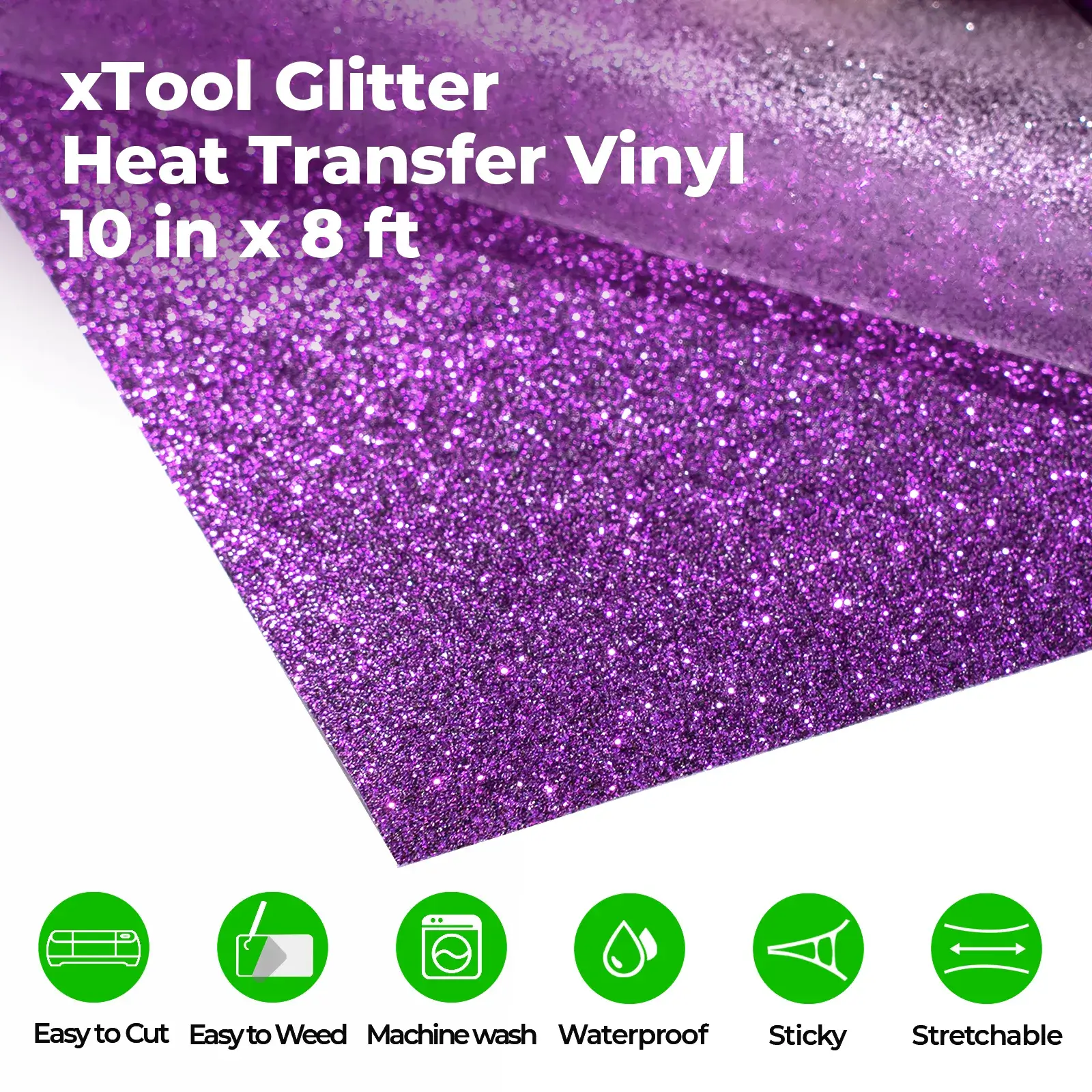 Lila Glitzer HTV Wärmeübertragung Vinyl Rolle - Image 3