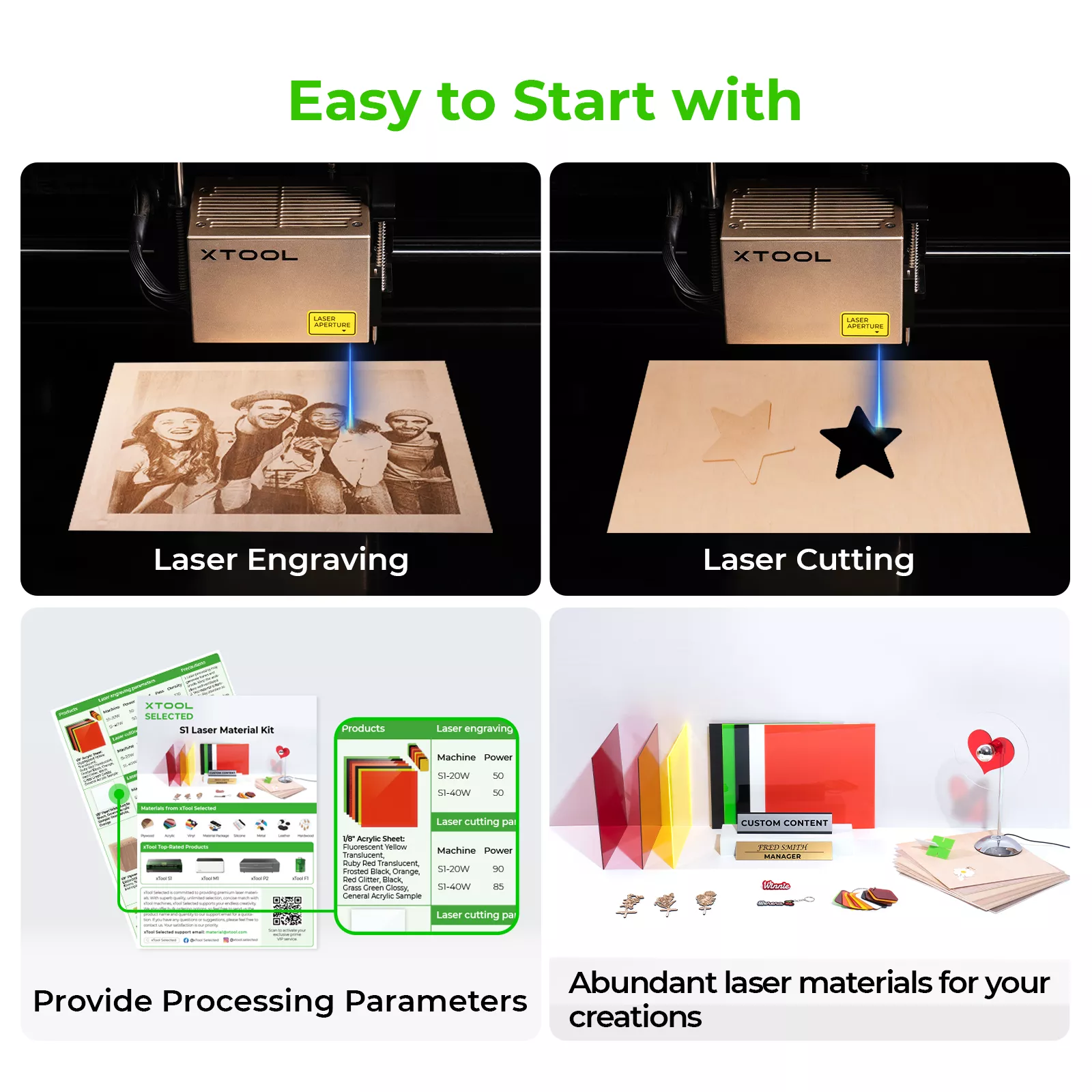 xTool S1 Laser Material Kit (34 Stk.) - Image 5