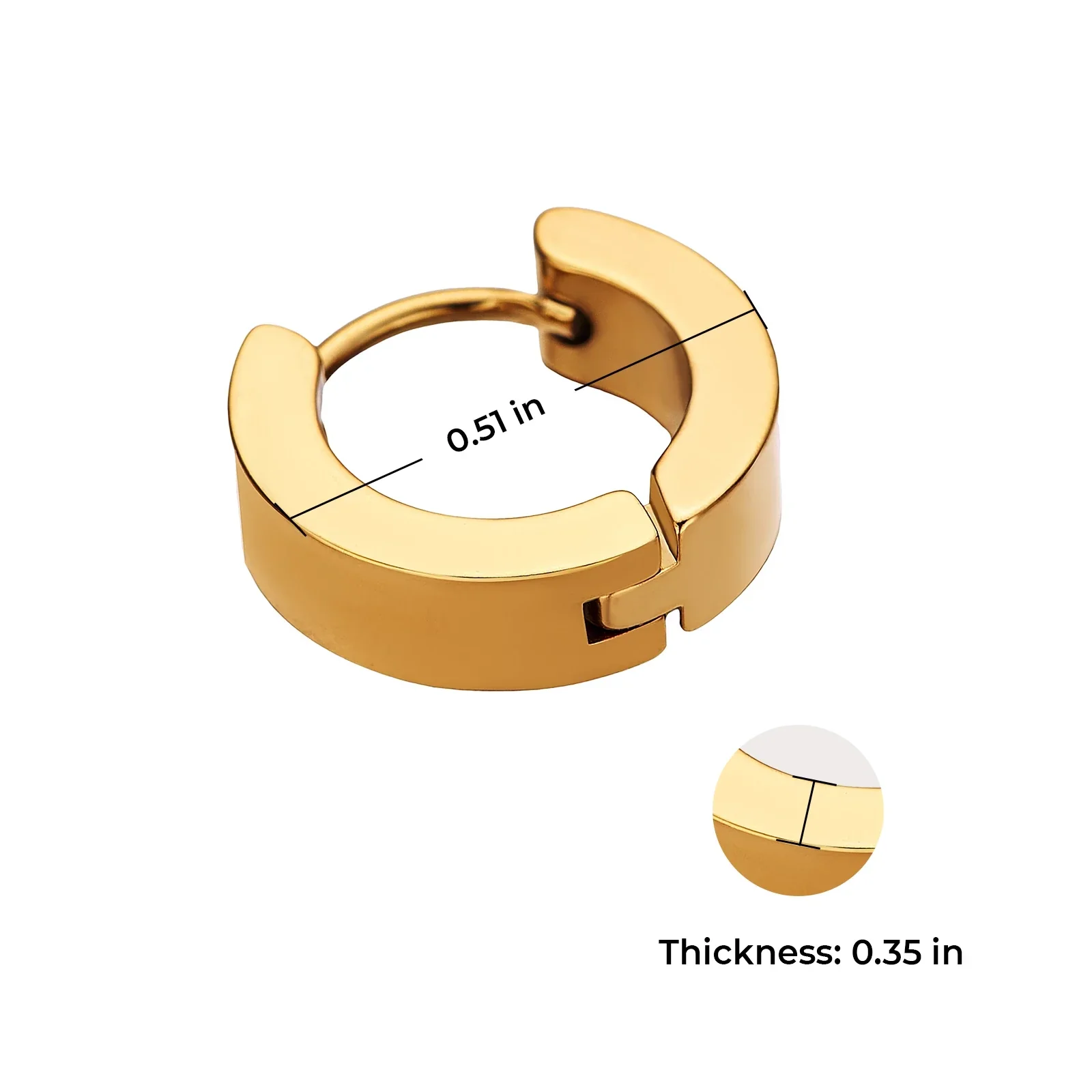 Edelstahl-Reifenohrringe (6 Paar) - Image 3