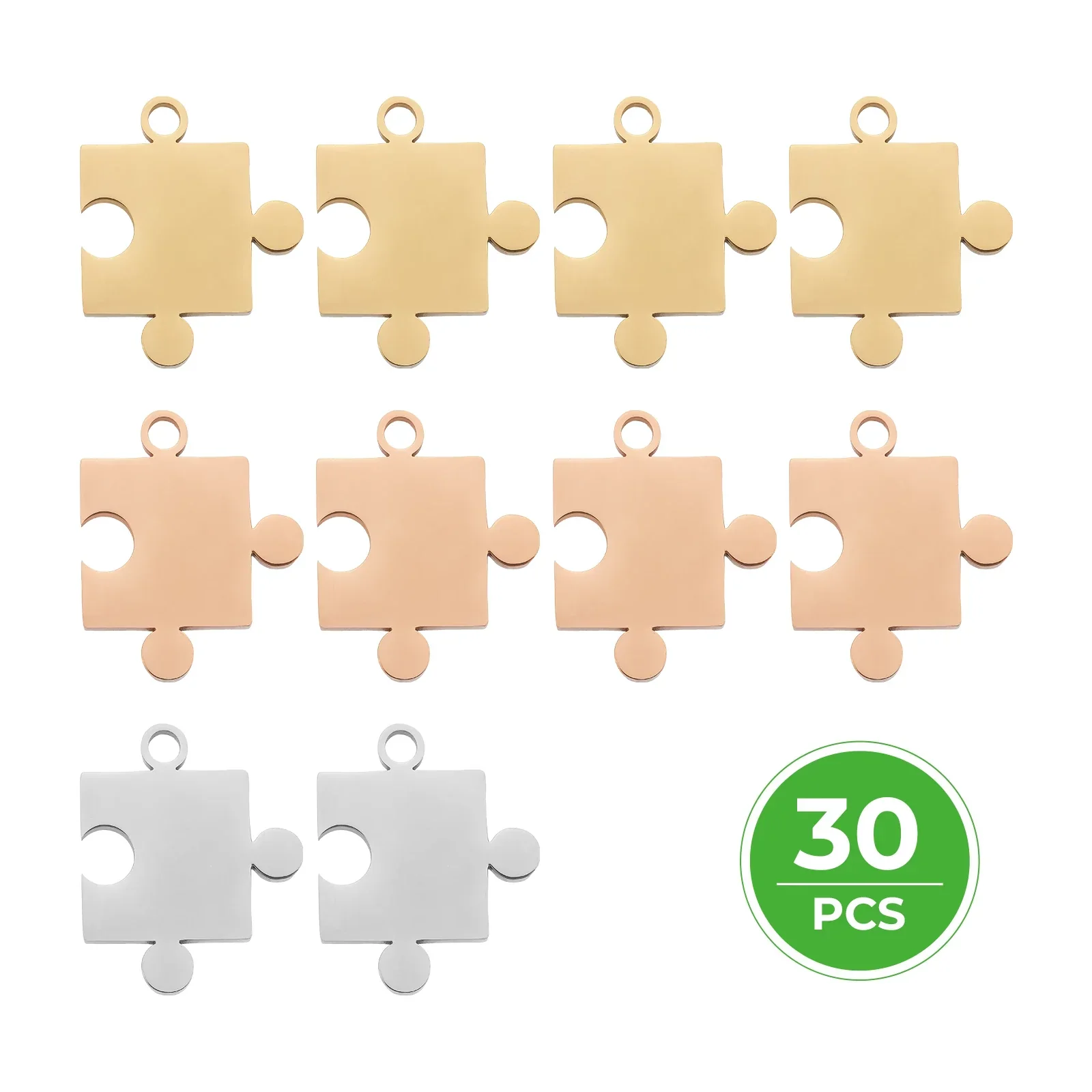 Puzzle-Anhänger aus Edelstahl (30 Stk.) - Image 5