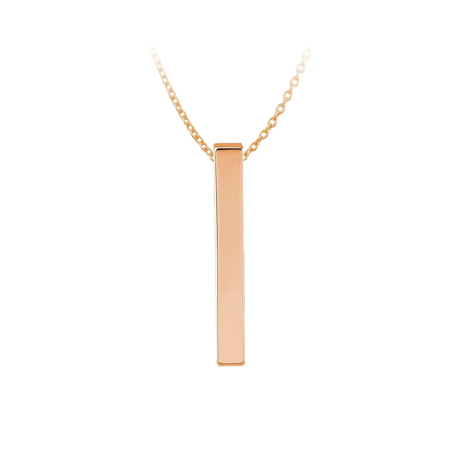 Edelstahl Roségold Vertikale Balken Halskette (6 Stk.)