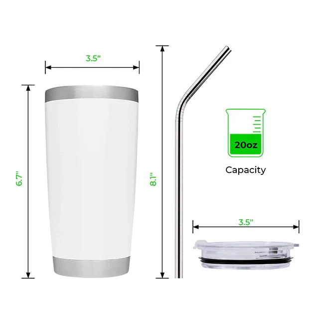 20oz Edelstahl-Kaffeebecher für Lasergravur - Image 3