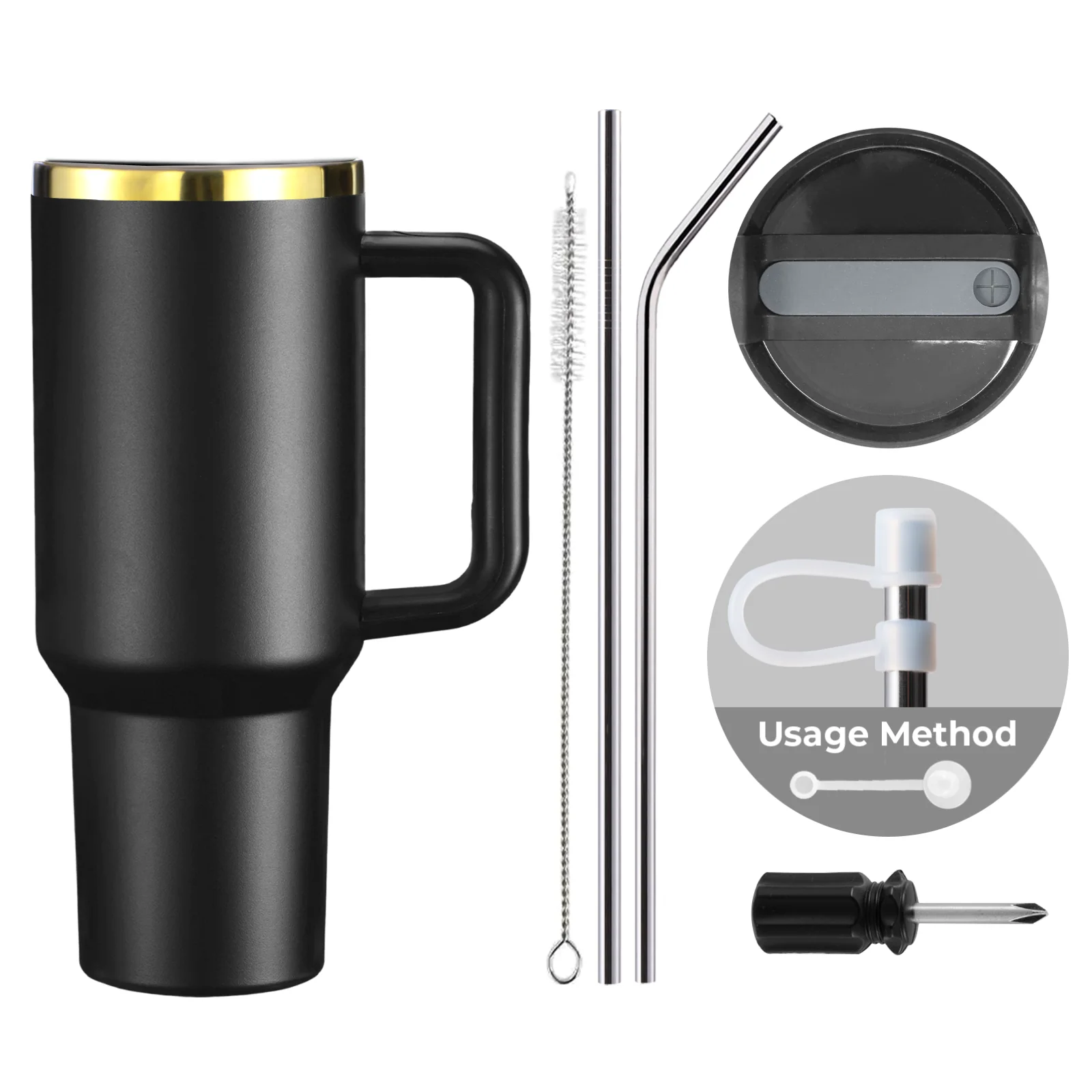 Edelstahlbecher mit Henkel (40oz) - Image 17