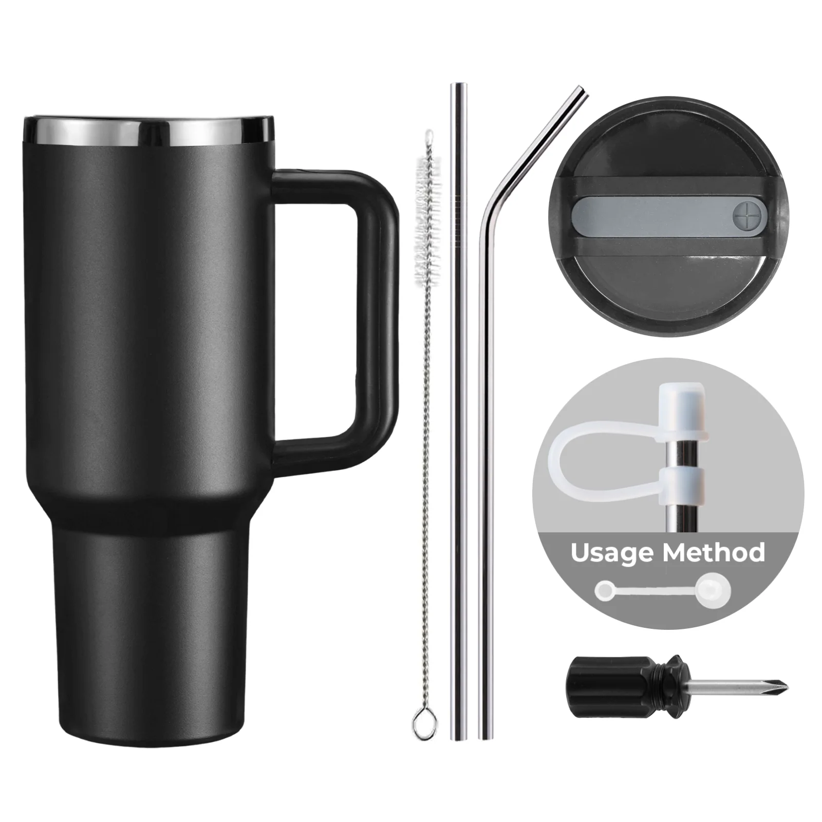 Edelstahlbecher mit Henkel (40oz) - Image 22