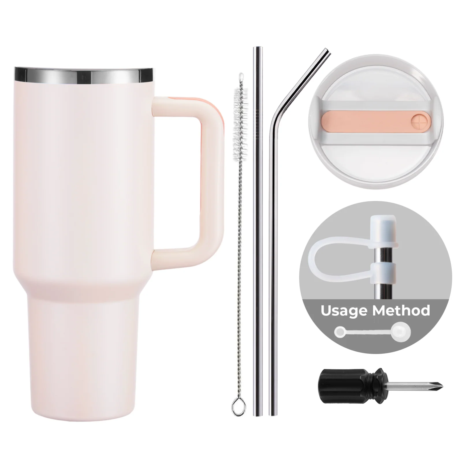 Edelstahlbecher mit Henkel (40oz) - Image 26