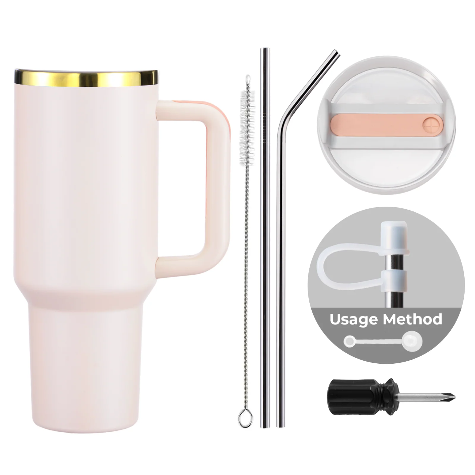 Edelstahlbecher mit Henkel (40oz) - Image 3