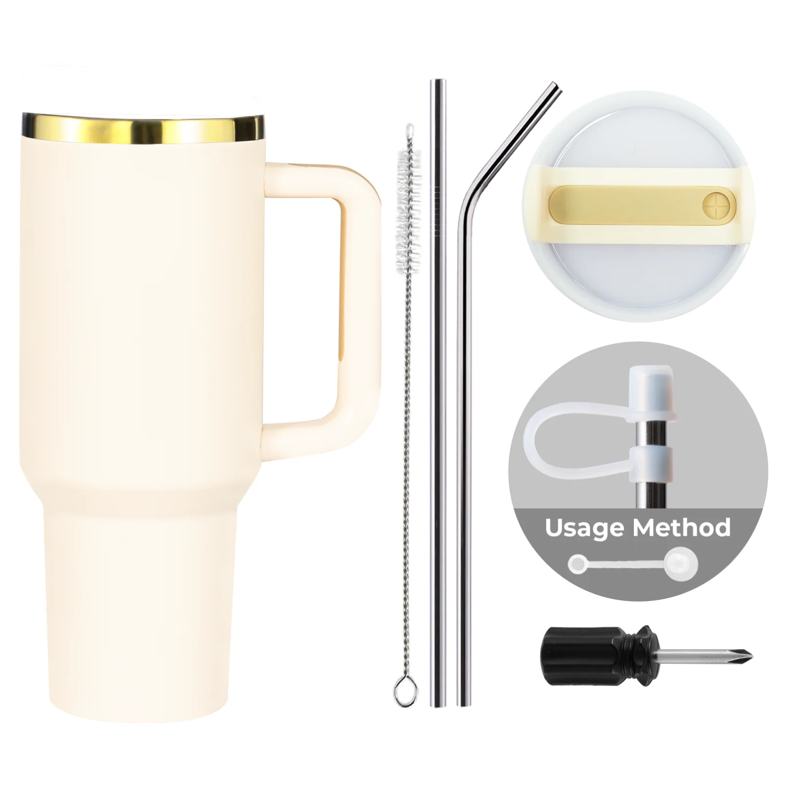 Edelstahlbecher mit Henkel (40oz) - Image 32