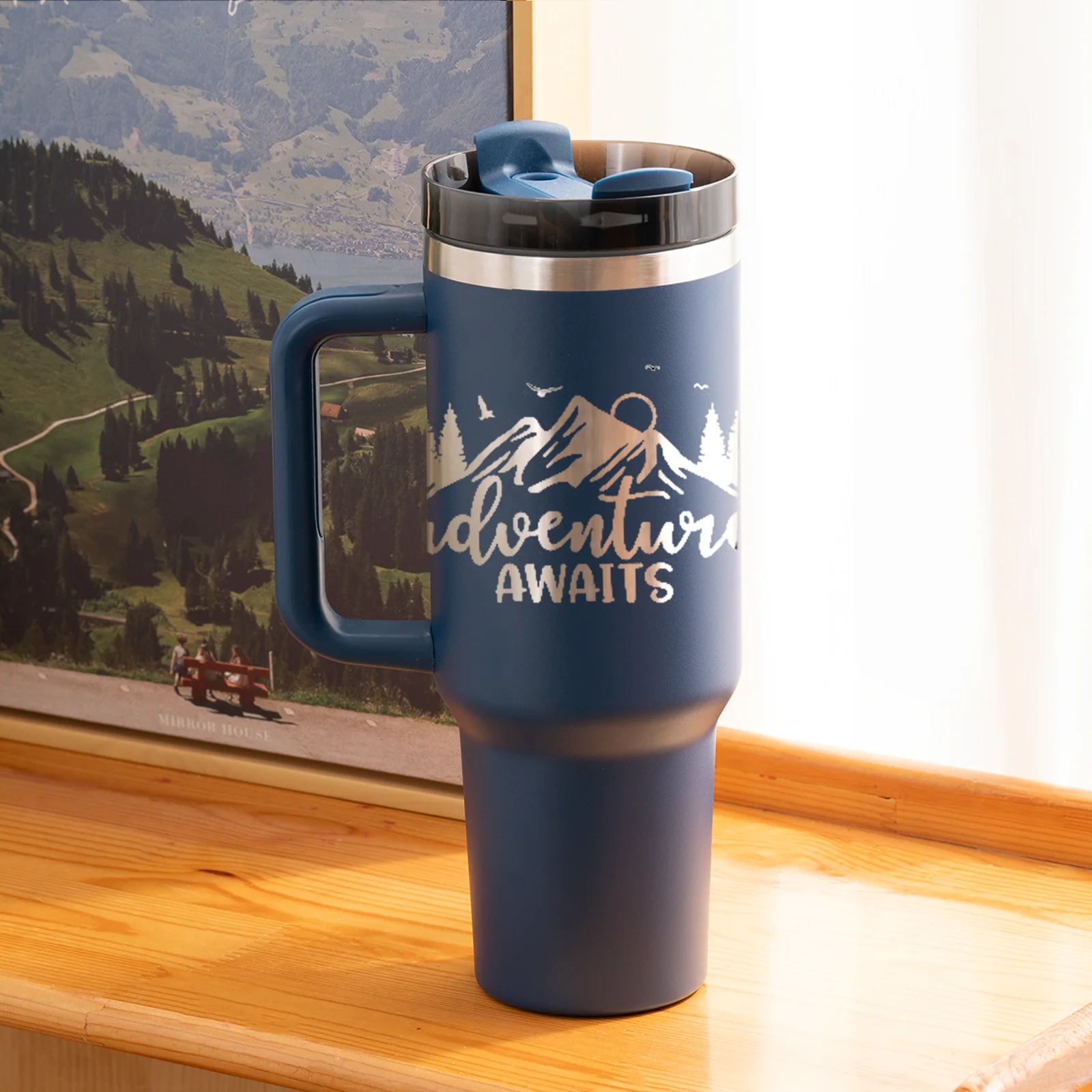 Edelstahlbecher mit Henkel (40oz) - Image 34