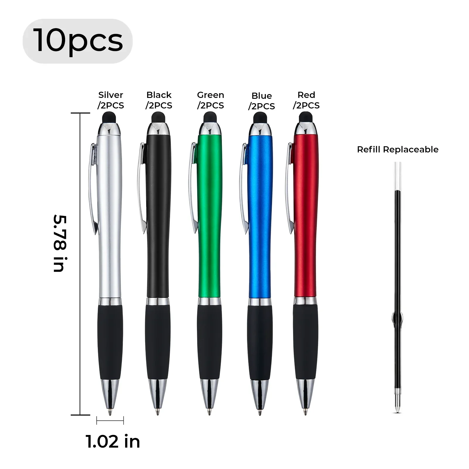 LED-Stylus-Kugelschreiber (10 Stück) - Image 3
