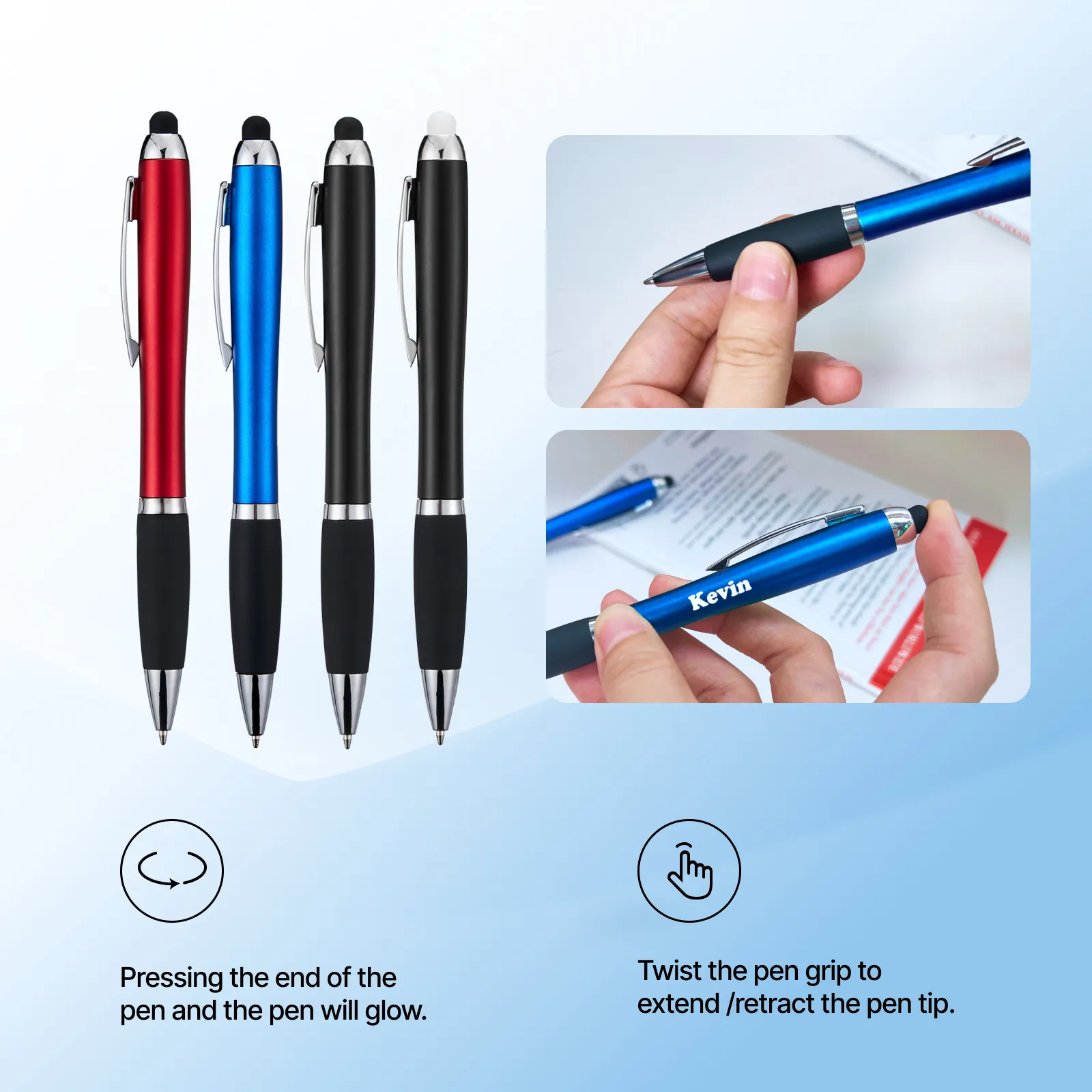 LED-Stylus-Kugelschreiber (10 Stück) - Image 4