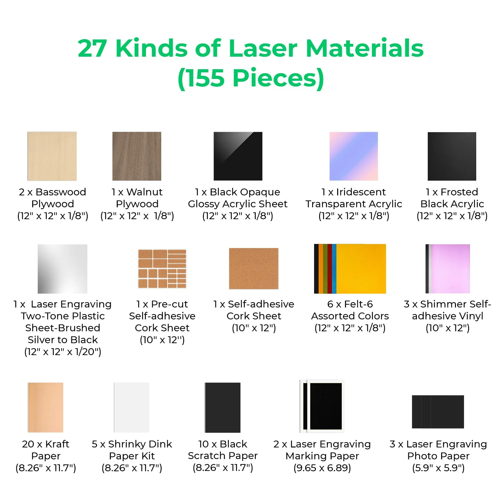 Ultimatives Lasermaterial-Kit (155 Stk.) - Image 3