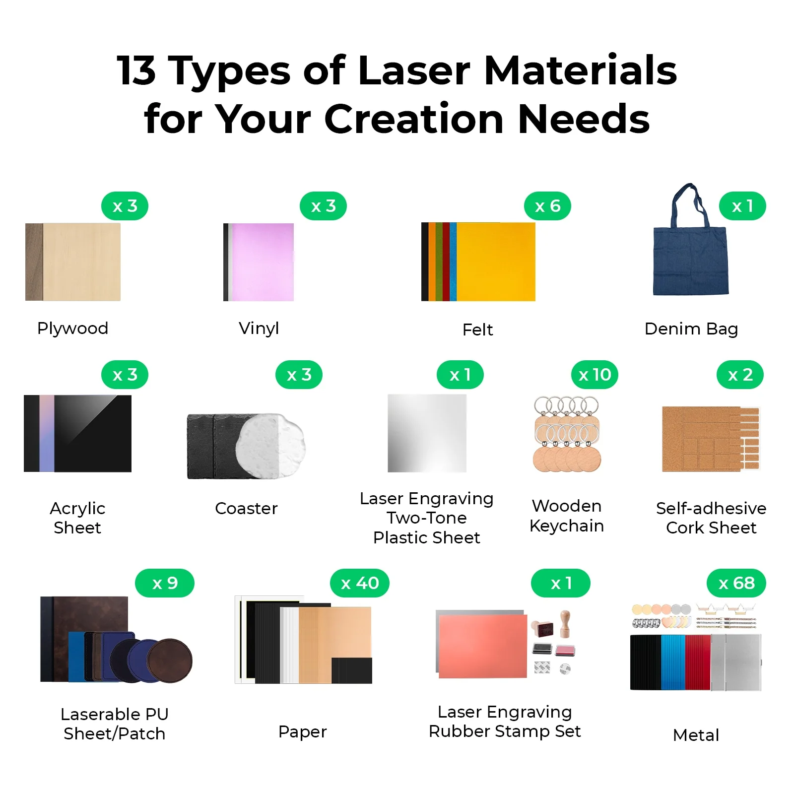 Ultimatives Lasermaterial-Kit (155 Stk.) - Image 7