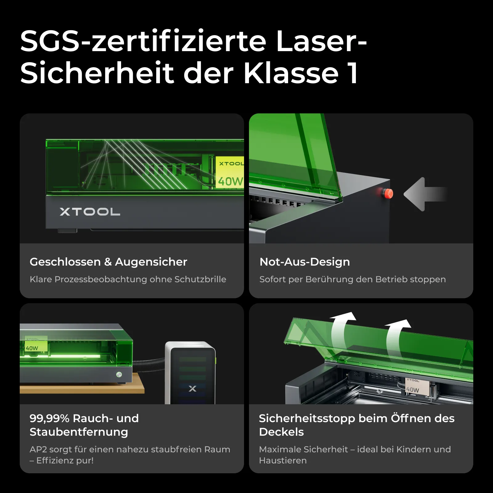 xTool S1 + 1064nm IR-Laserkit: Geschlossener Diodenlaser-Gravierer & Cutter - Image 3