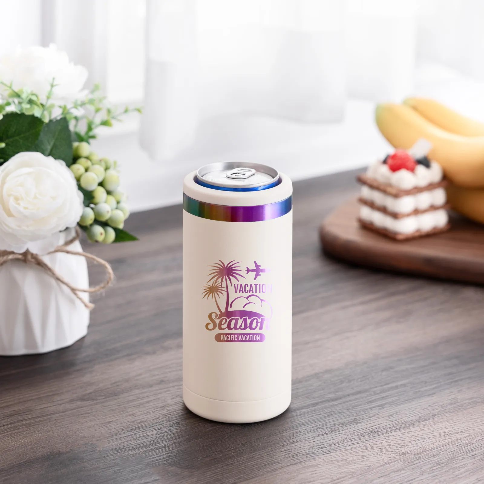 Dosenkühler Weiß zu Irisierend (12 oz / 355 ml) - Image 2