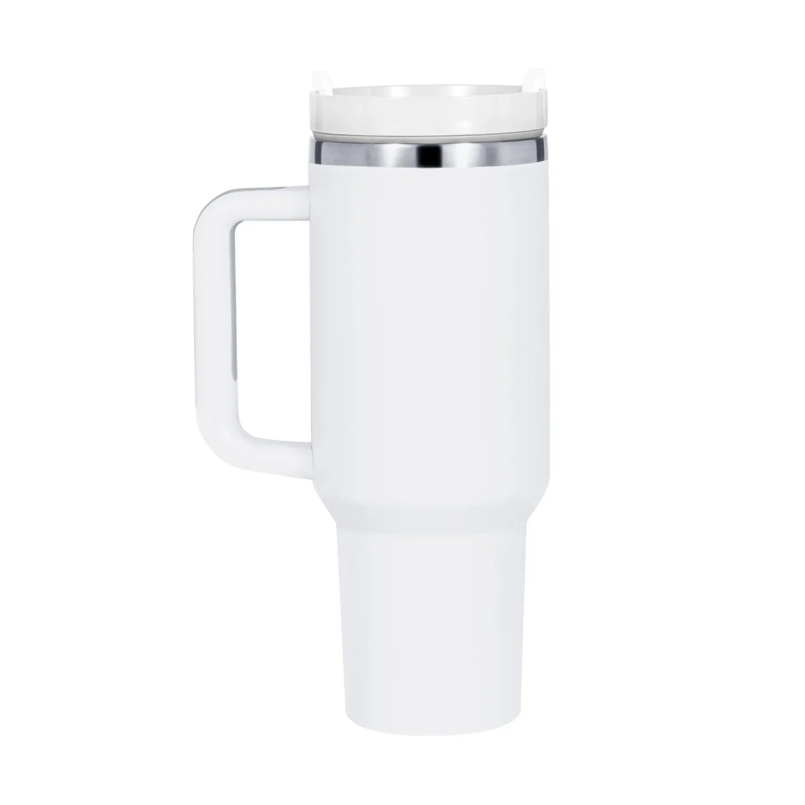 Weiß-zu-Silber Edelstahlbecher mit abnehmbarem Griff (1,2 L)