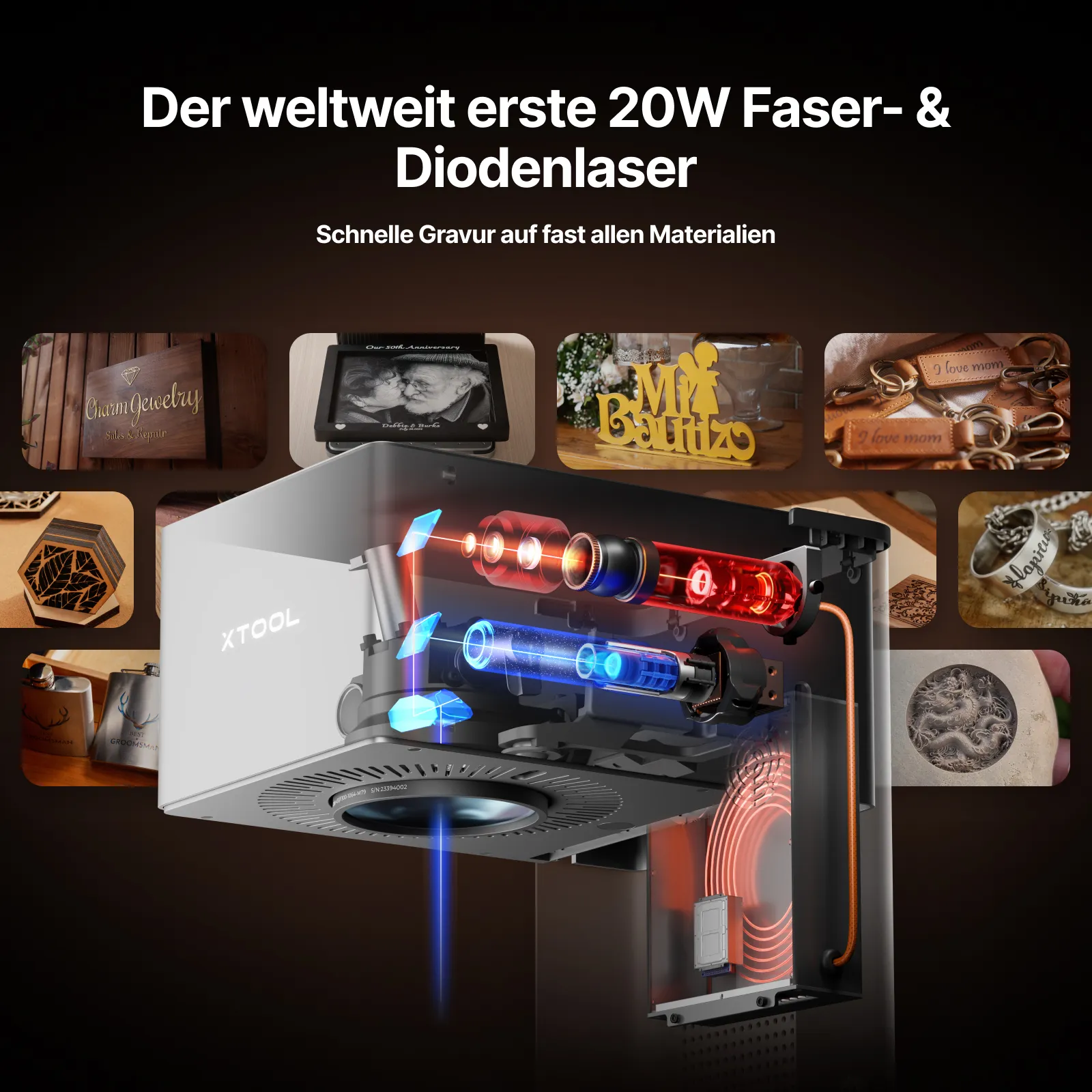 xTool F1 Ultra 20W Fiber- und Diode-Dual-Laser-Gravierer für Bildung - Image 3