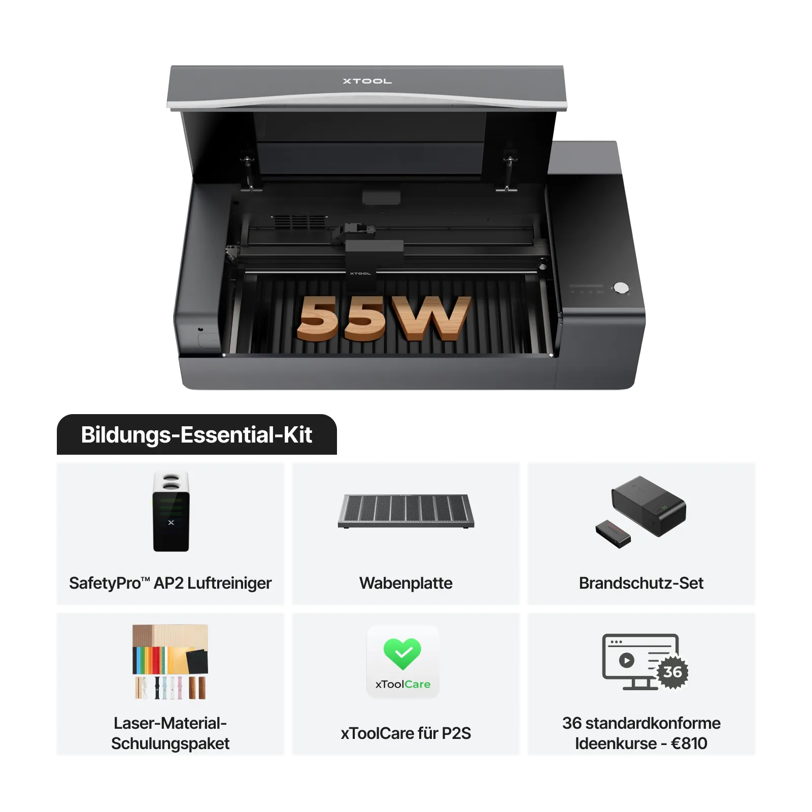 xTool P2S 55W Desktop CO2 Laser Cutter für Bildung - Image 20