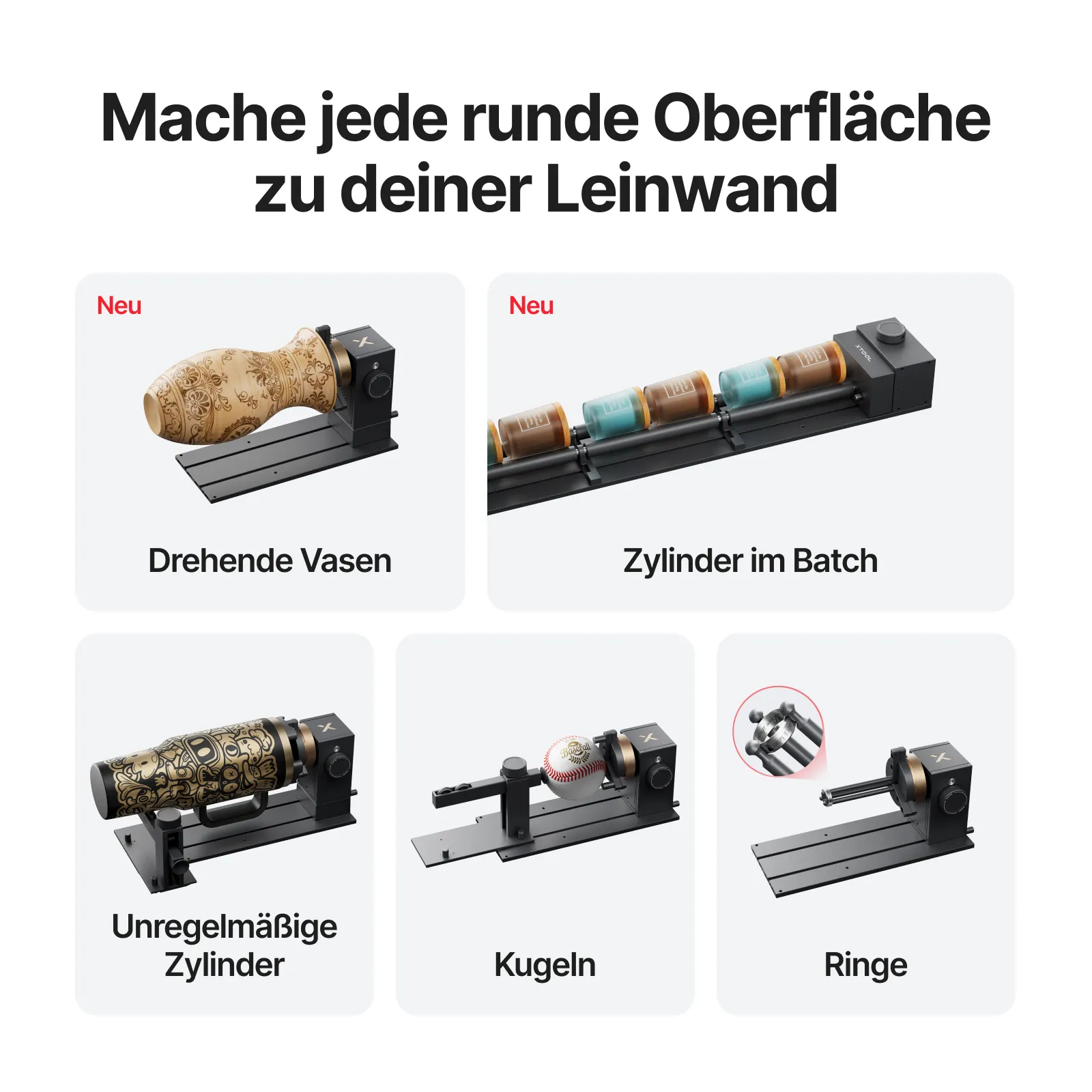xTool RA3 & RA3 Lite: Weltweit erstes smartes MagSwap™-Rotationsmodul - Image 5