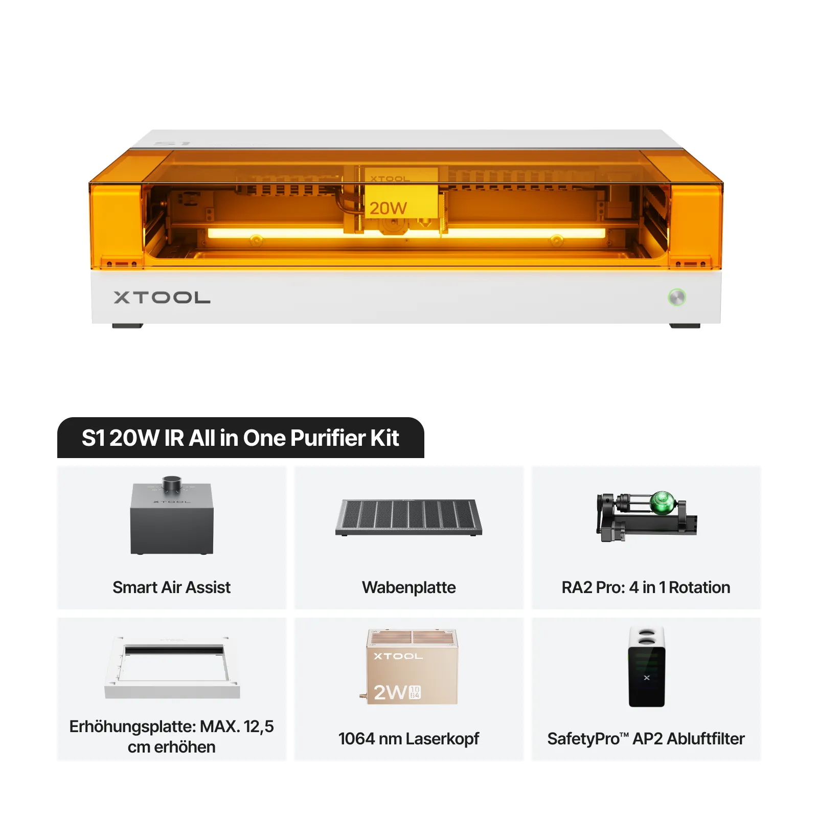 xTool S1 + 1064nm IR-Laserkit: Geschlossener Diodenlaser-Gravierer & Cutter - Image 19