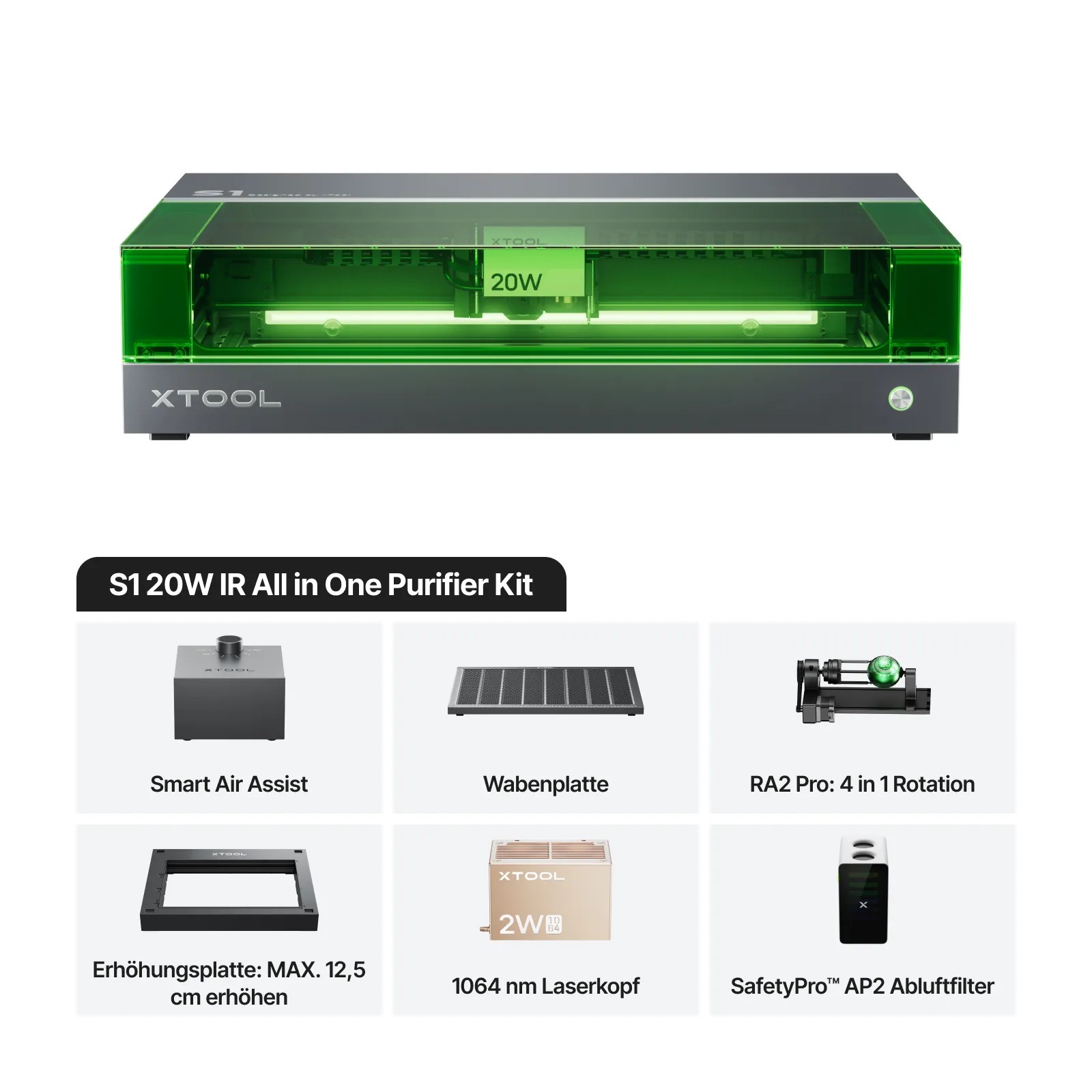 xTool S1 + 1064nm IR-Laserkit: Geschlossener Diodenlaser-Gravierer & Cutter - Image 25
