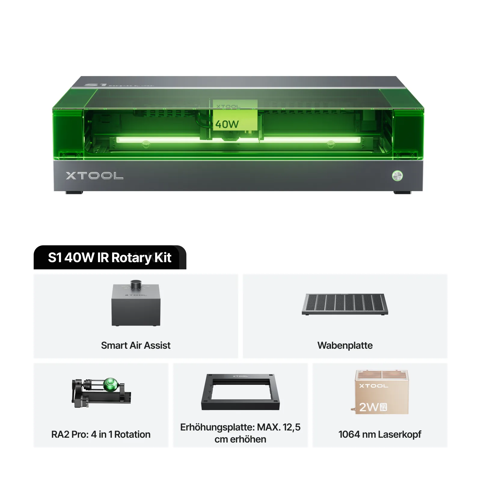 xTool S1 + 1064nm IR-Laserkit: Geschlossener Diodenlaser-Gravierer & Cutter - Image 27